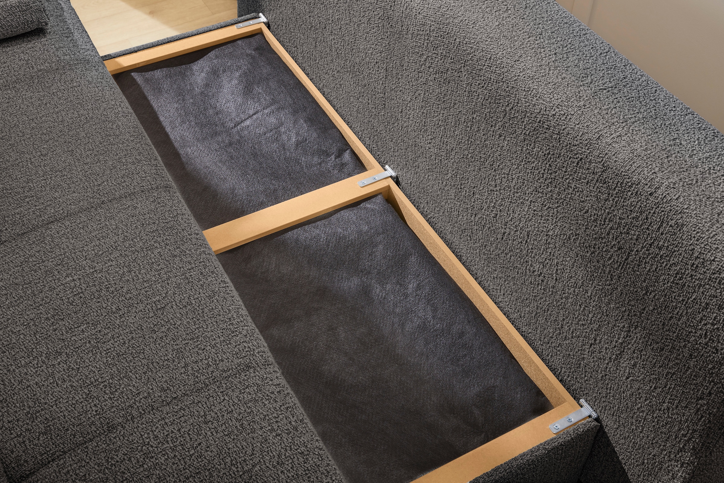 Jockenhöfer Gruppe Canapé-lit »Felix, B: 205 cm, Liegefl. 155x201 cm, Dauerschlafsofa, inkl. Topper« Incluant fonction couchage et coffre de lit, garnissage à ressorts