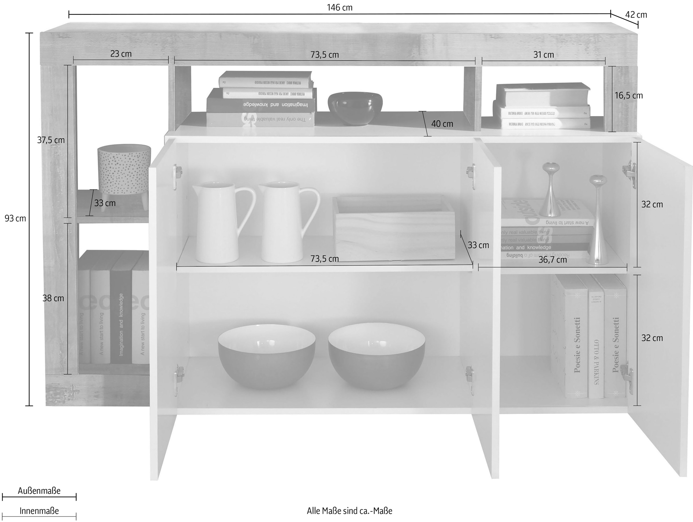 Home affaire »Hamburg« Breite 146 cm