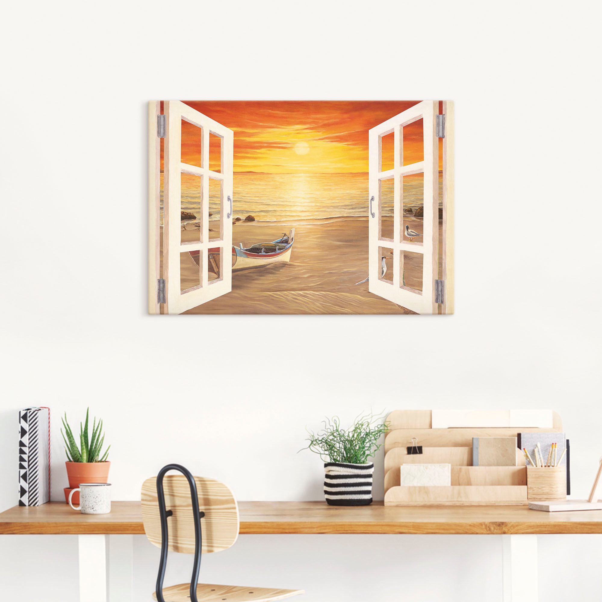 Artland Tableau sur toile »Möwen« 1 cuis tlg. auf Holzrahmen gespannt