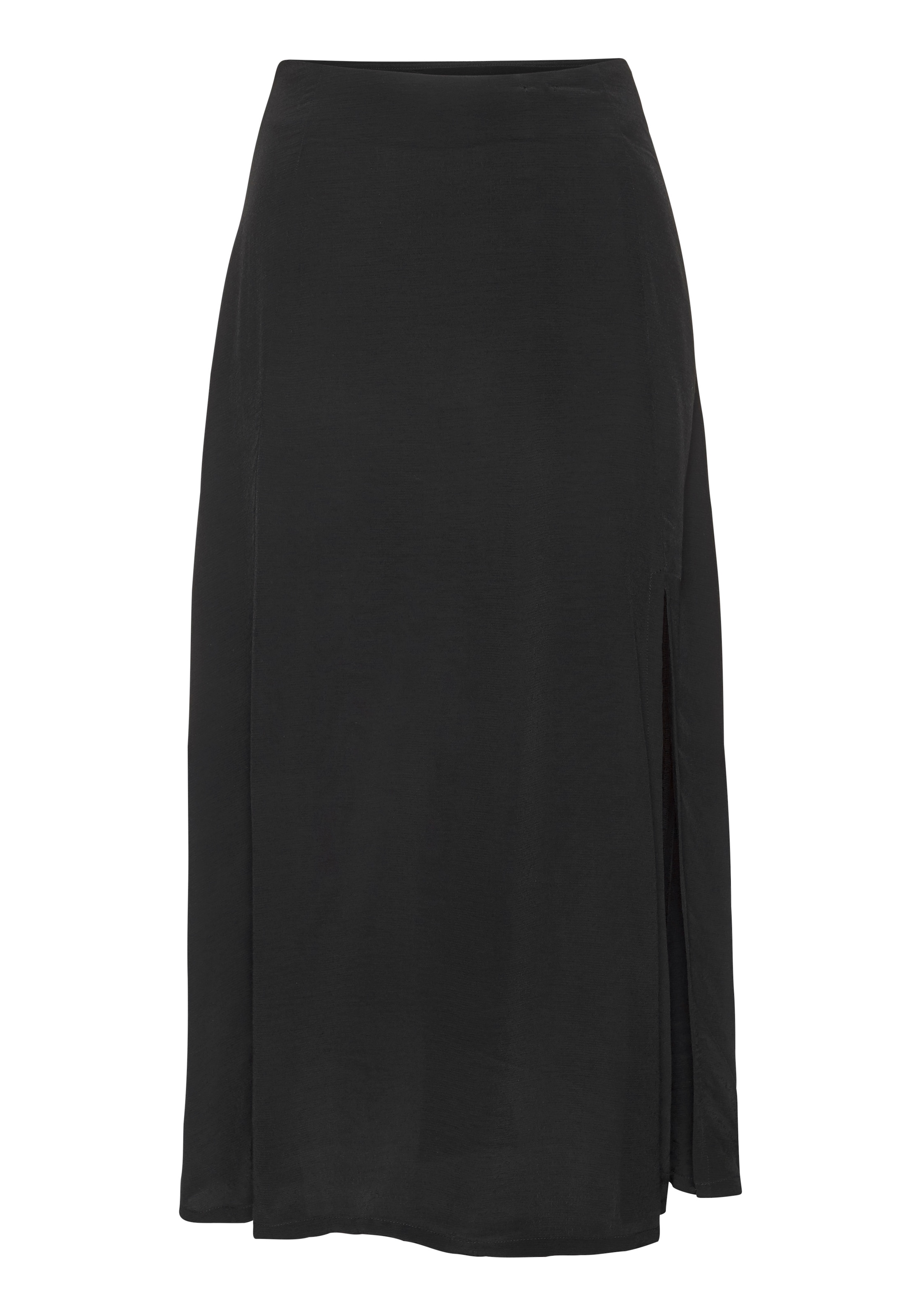 LASCANA Midirock mit hohem Beinschlitz aus Webware, Sommerrock