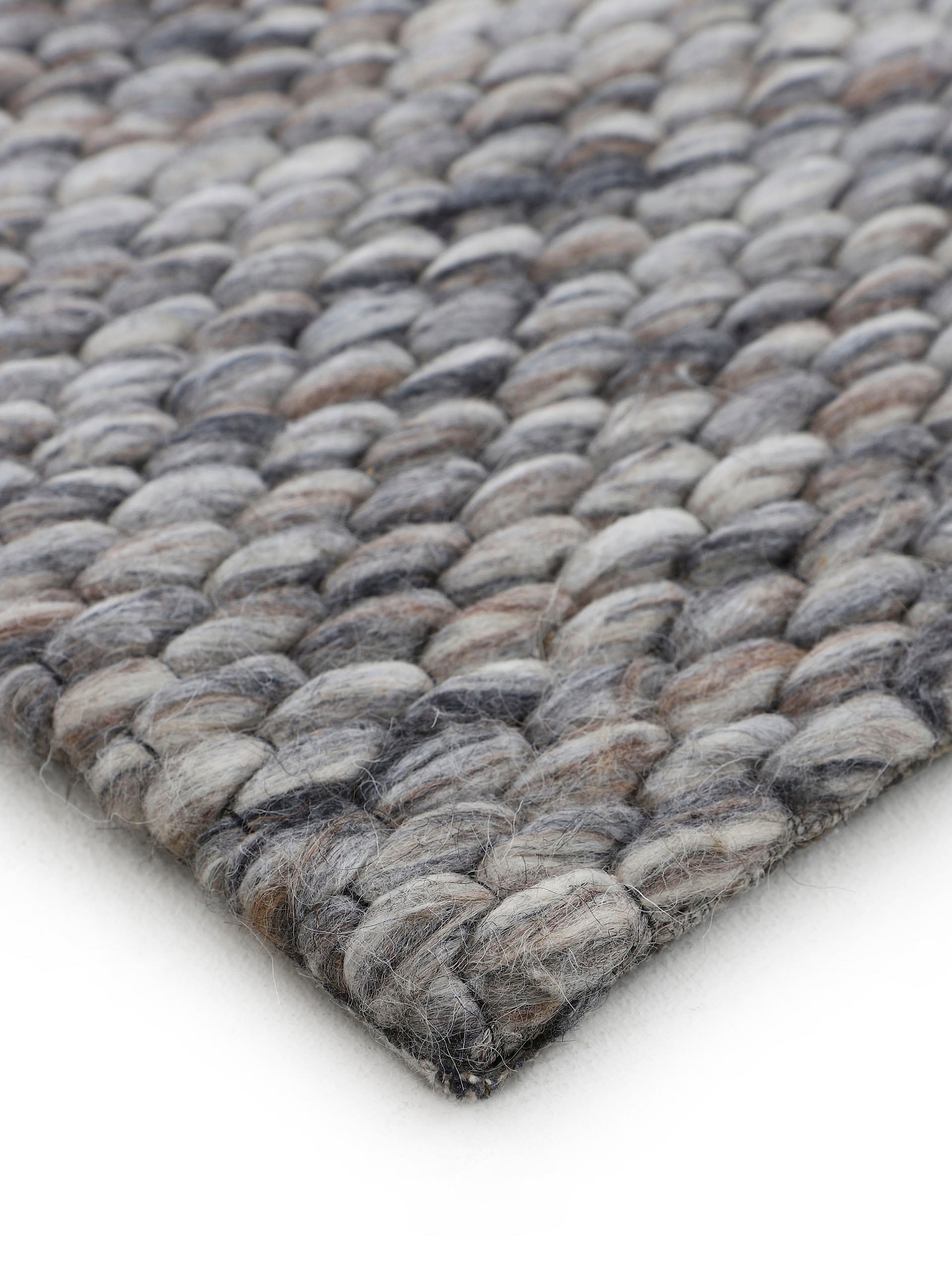 Teppich, rechteckig, kaufen meliert, Wollteppich Handweb reine weich Wolle, jetzt & »Sina«, carpetfine handgewebt, kuschelig