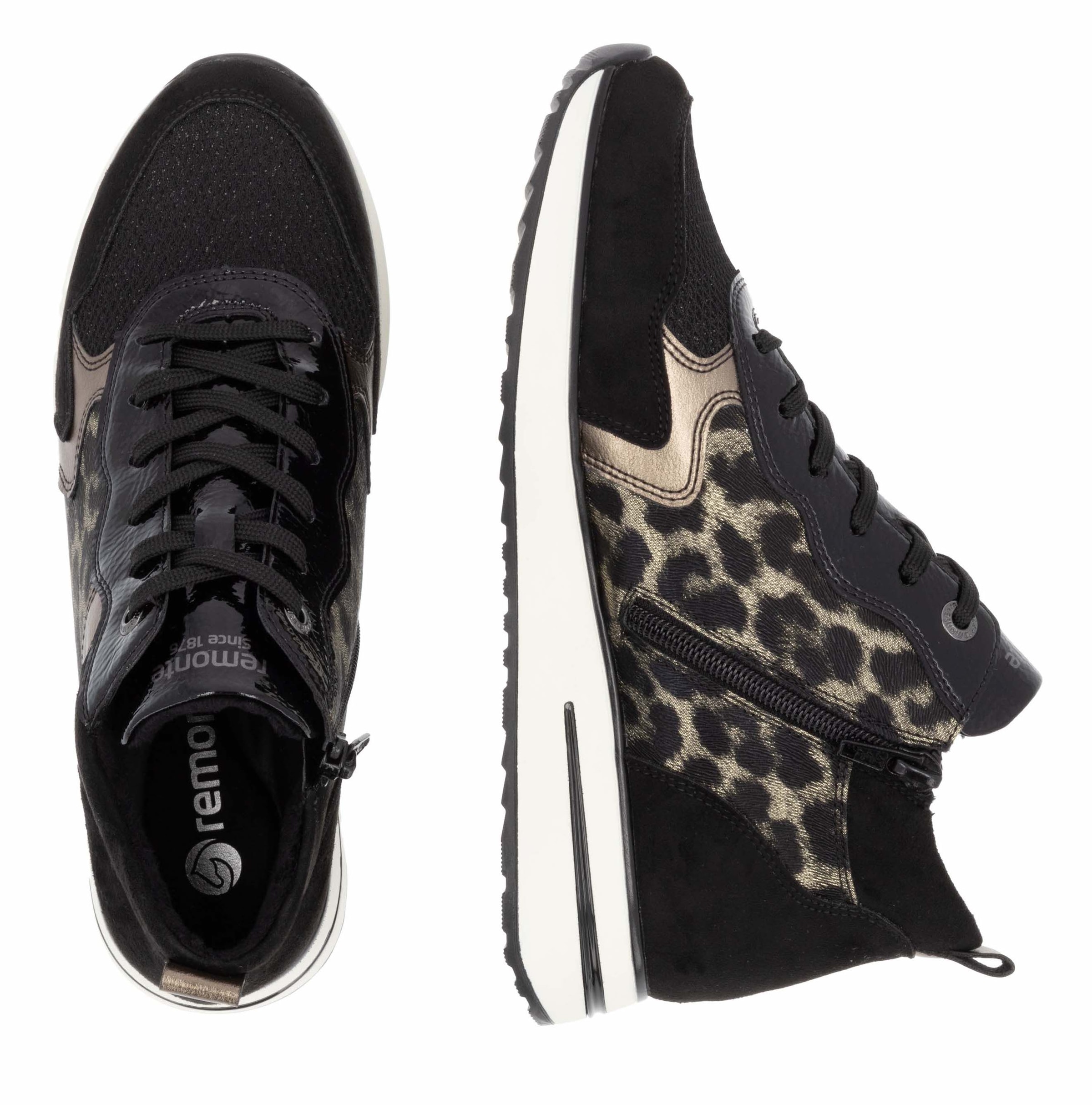 Remonte Keilsneaker, Freizeitschuh, High-Top-Sneaker, Schnürer, Innenreissverschluss
