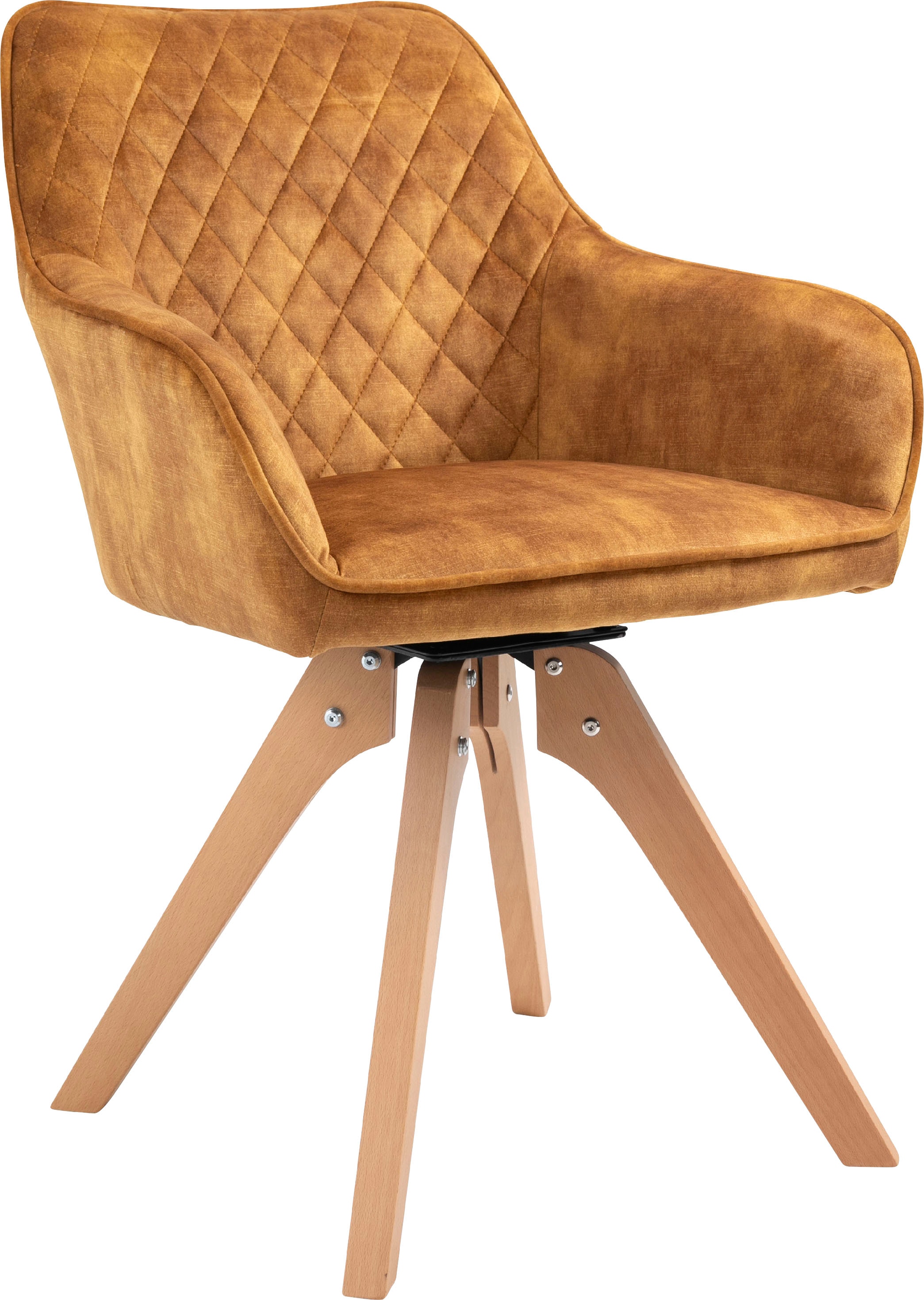 Image of SalesFever Essgruppe "Elegante Sitzgruppe" 5-teiliges Set: Samtverlour-Stühle und 160cm Tisch