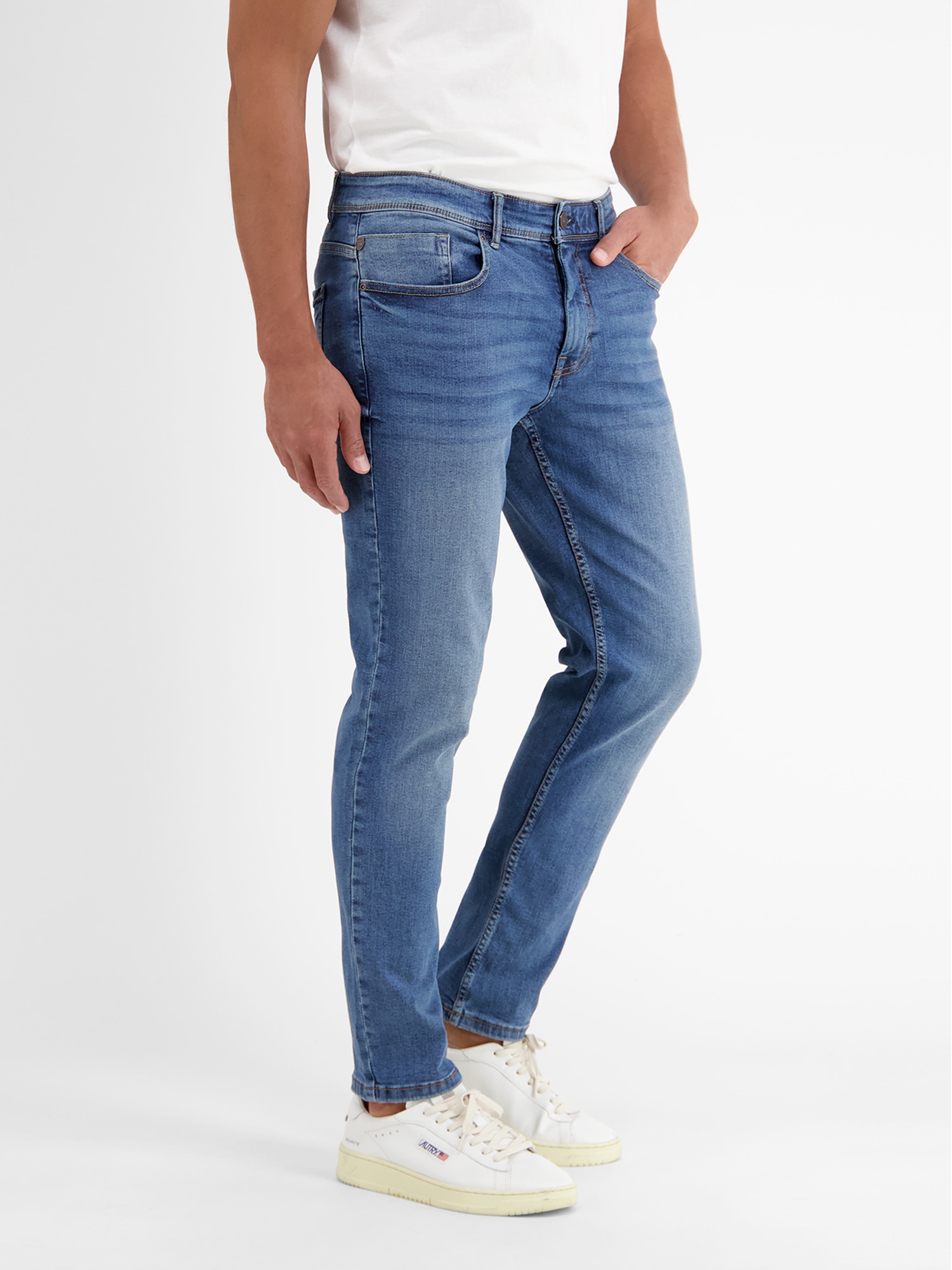 LERROS Pantalon de détente »Baxter Relaxed Fit Jeans – Bequemer Stretch 5-Pocket Denim«  jeans stretch confortable - facile d'entretien, idéal pour tous les jours & loisirs