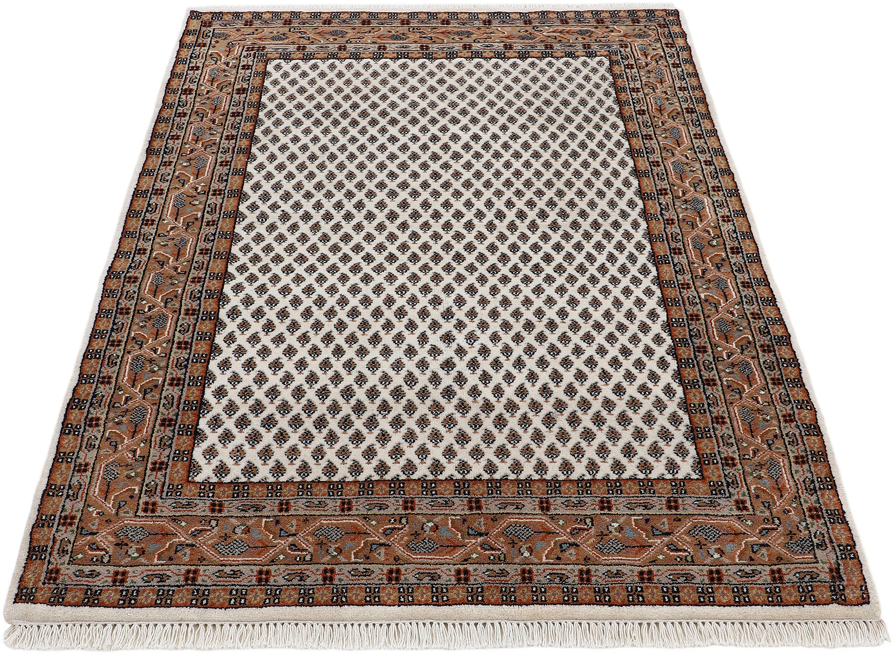 Woven Arts Orientteppich »Orientteppich Mir«, rechteckig, 15 mm Höhe, handgeknüpft, Wohnzimmer, reine Wolle