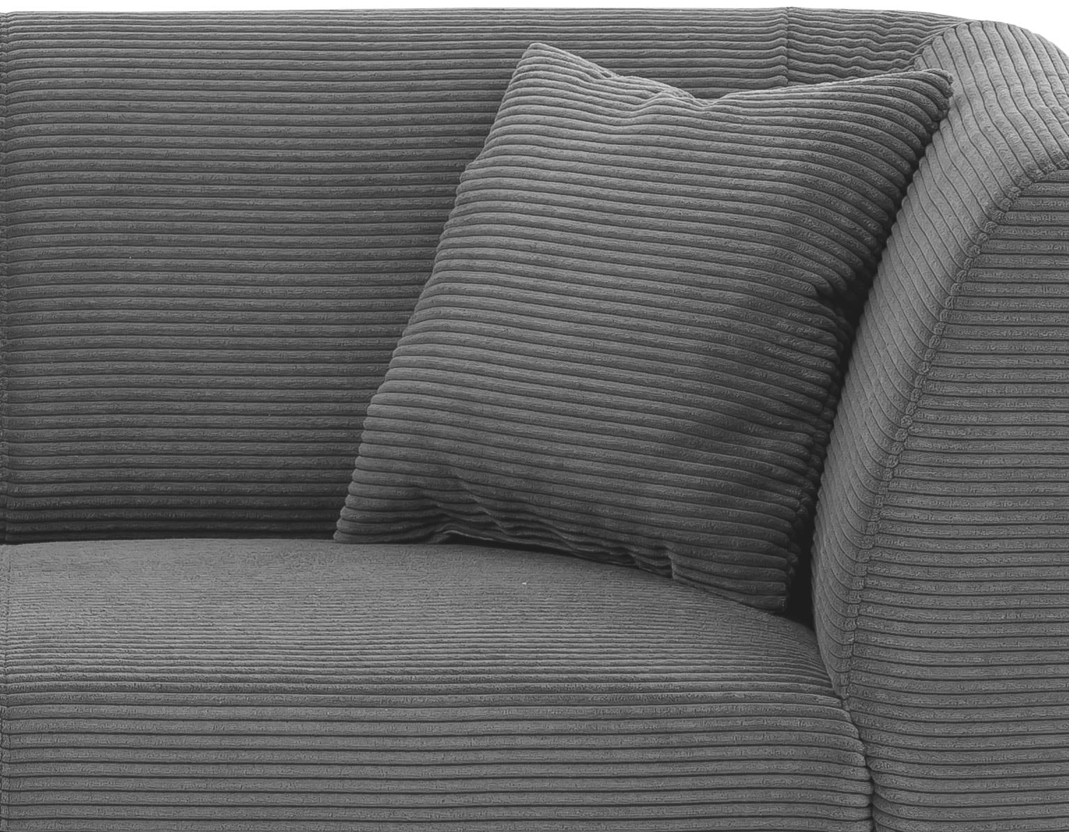 Home affaire Ensemble rembourré »Lazio modern und bequem, schmale Armlehnen, tolle Detailverarbeitung« Ensemble, 3-Sitzer und 2-Sitzer, 2 cuis tlg. zwei verschiedene Fussfarben wählbar