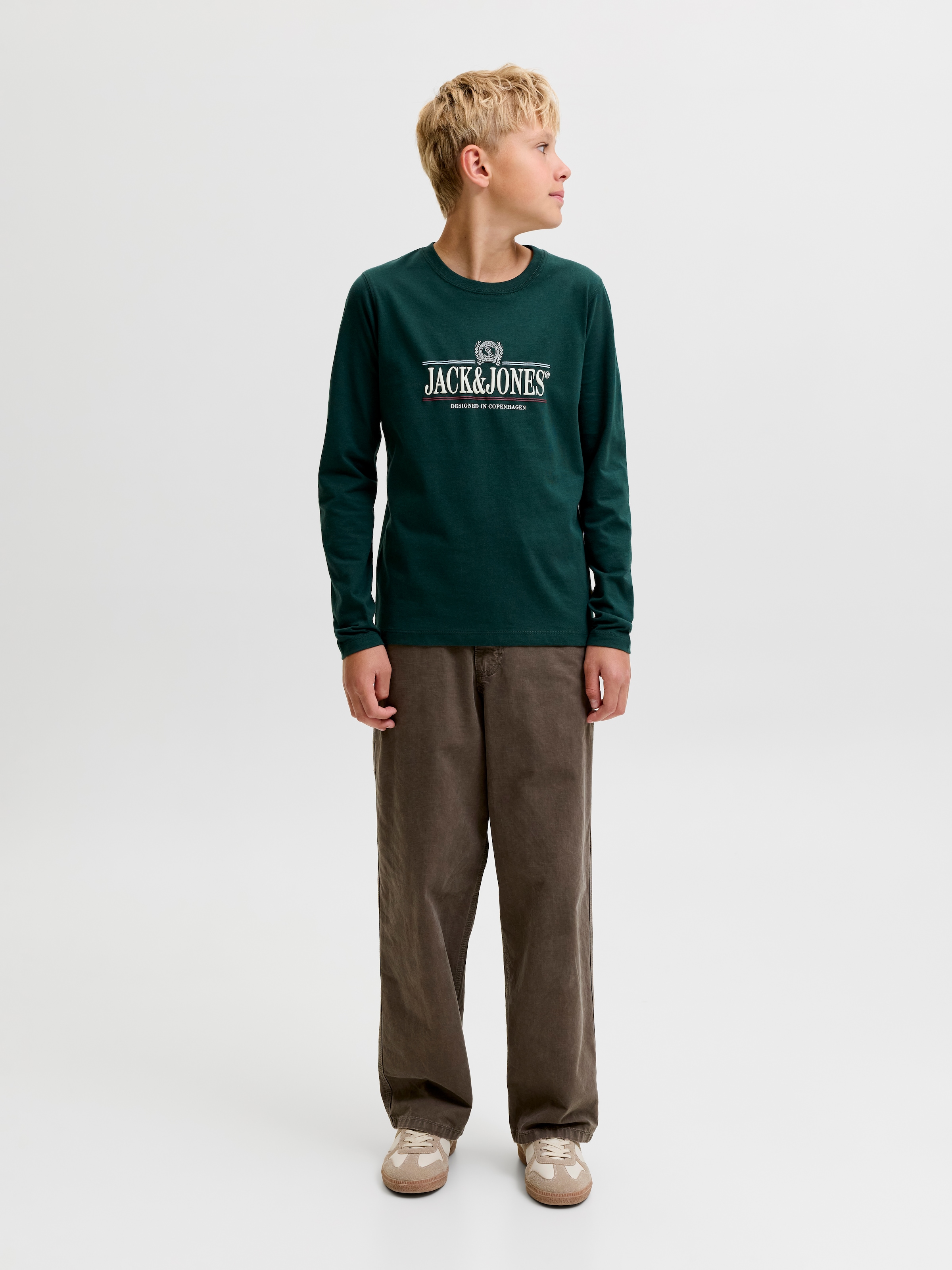 Jack & Jones Junior T-shirt à manches longues »JORFREDERIKSBERG GRAPHIC BOX TEE LS JNR« coton, coupe régulière