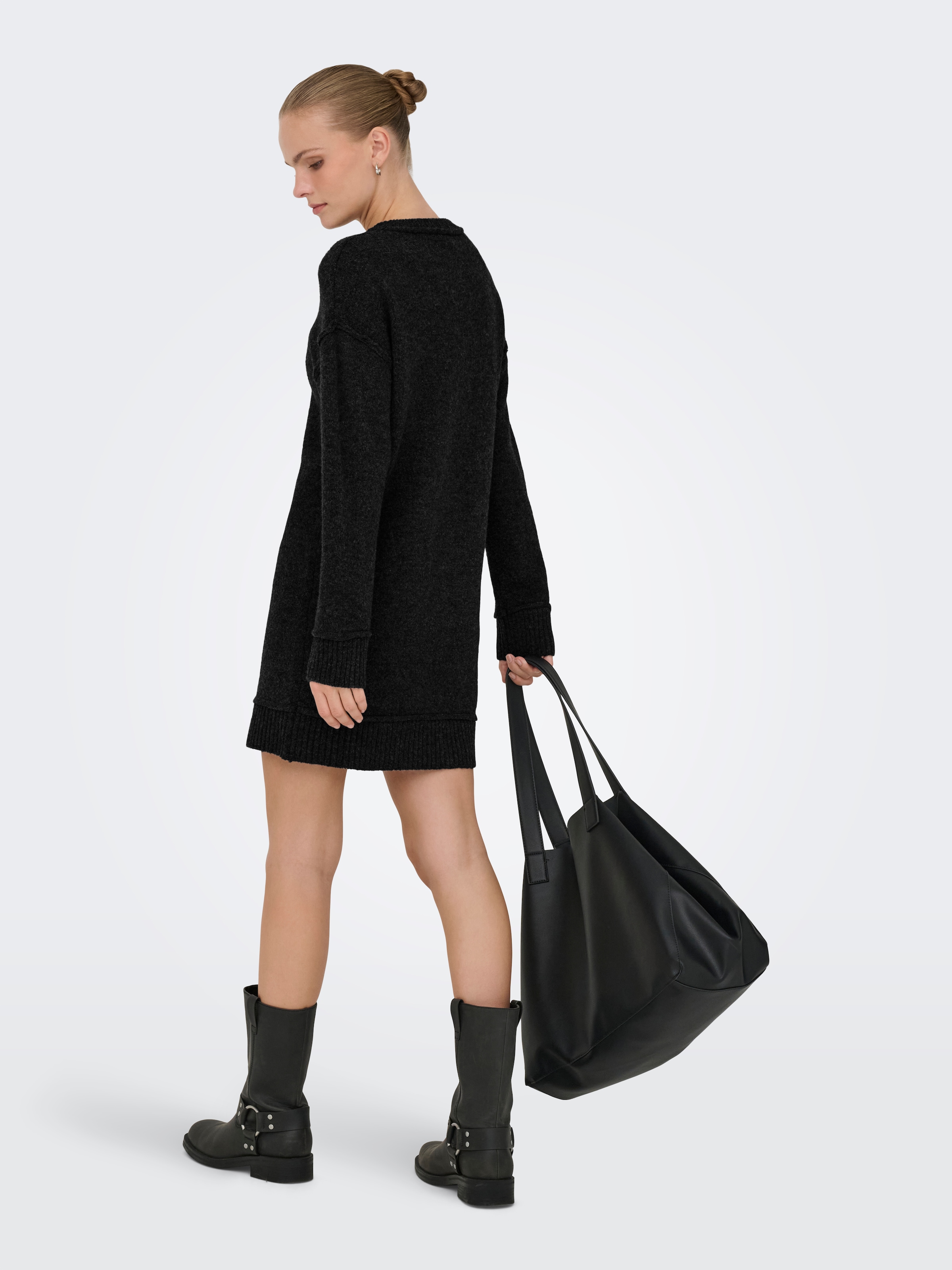 ONLY Robe midi »ONLHAZEL LS O-NECK DRESS BF KNT« Sommerkleid