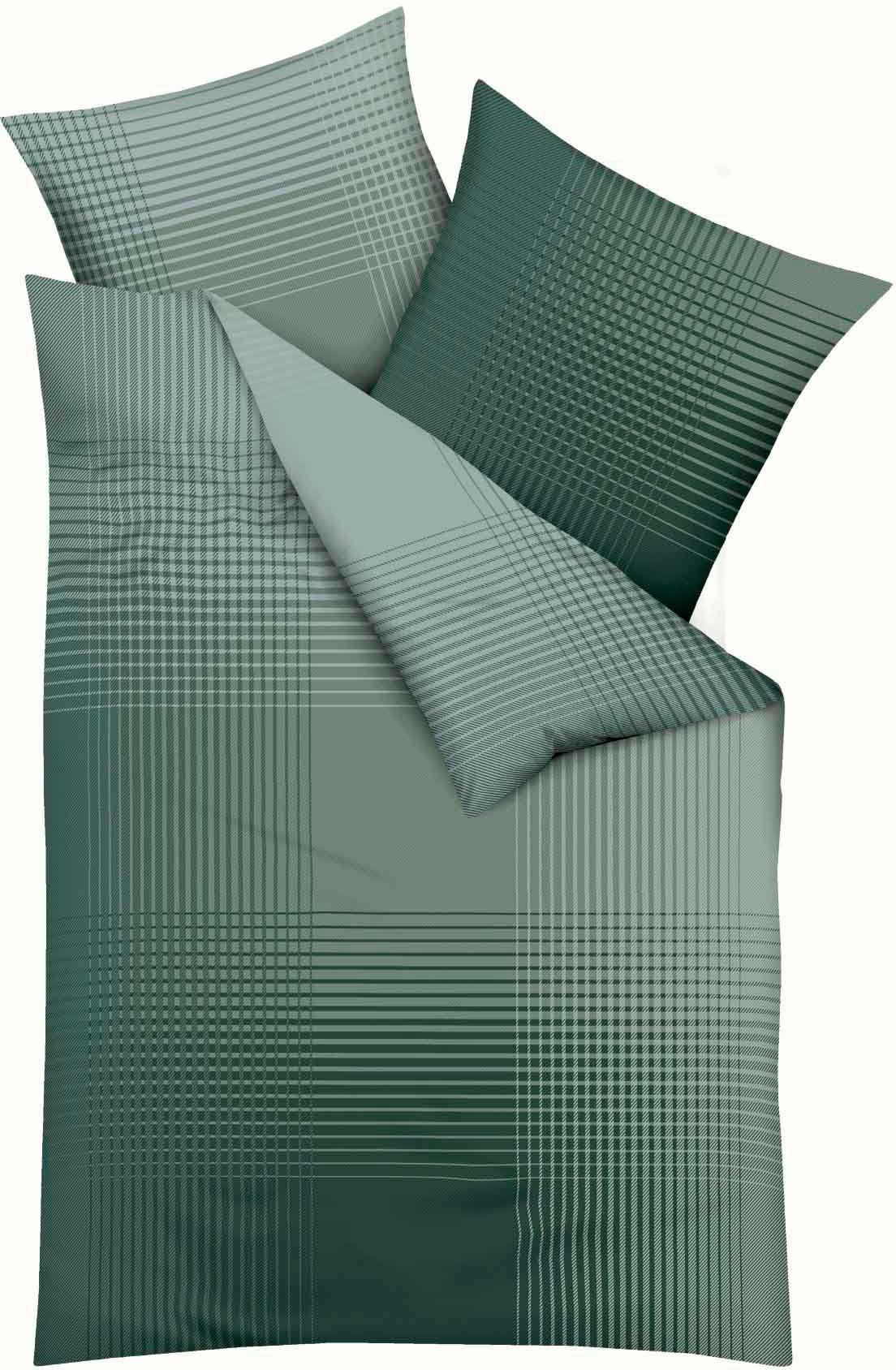 Kaeppel Bettwäsche »MASTER 100% Baumwolle« 2 Stk. mit Karomuster, Markenreissverschluss