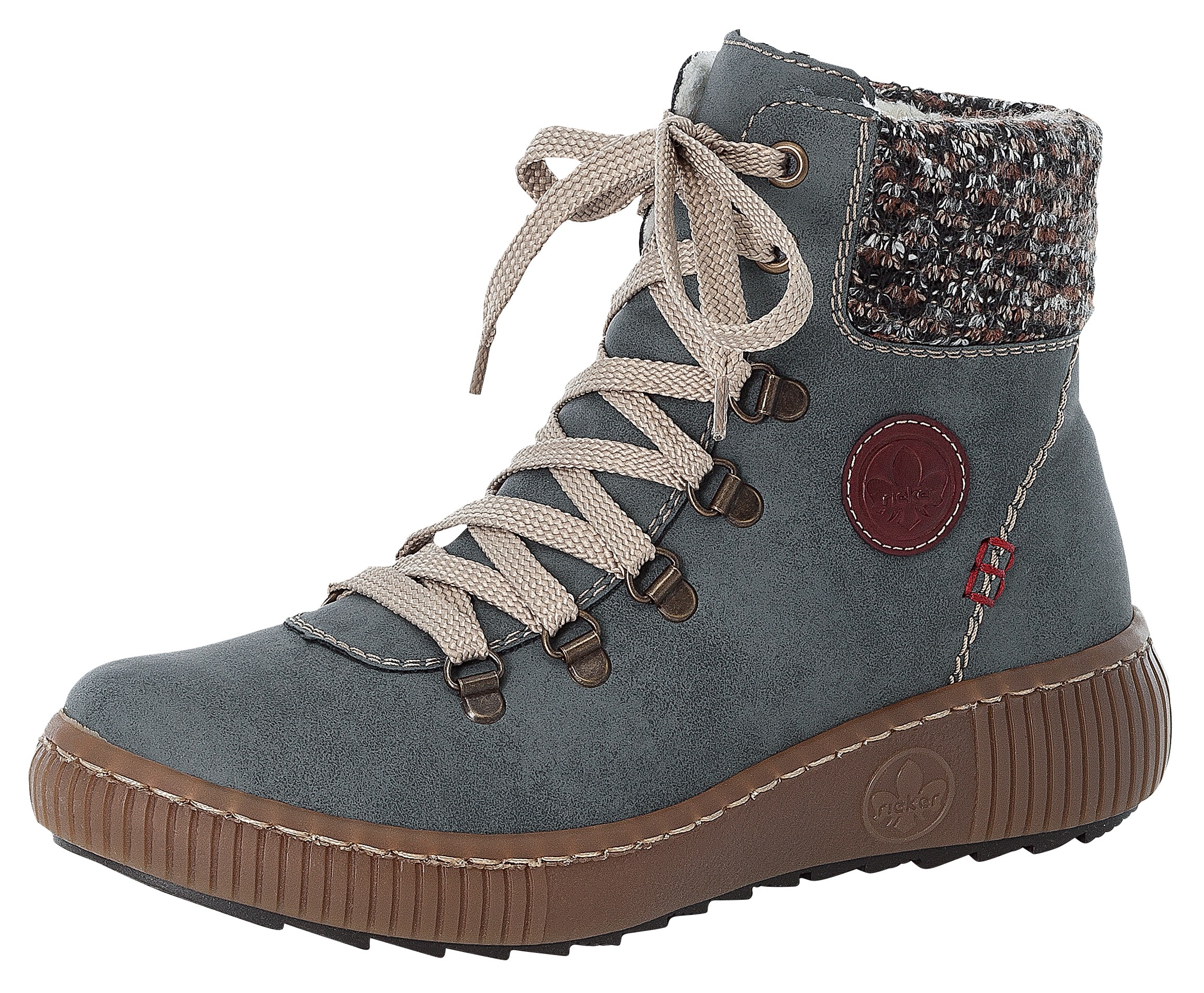 Image of Rieker Winterboots, Winterstiefelette, Schnürboots, Outdoorboots mit Warmfutter