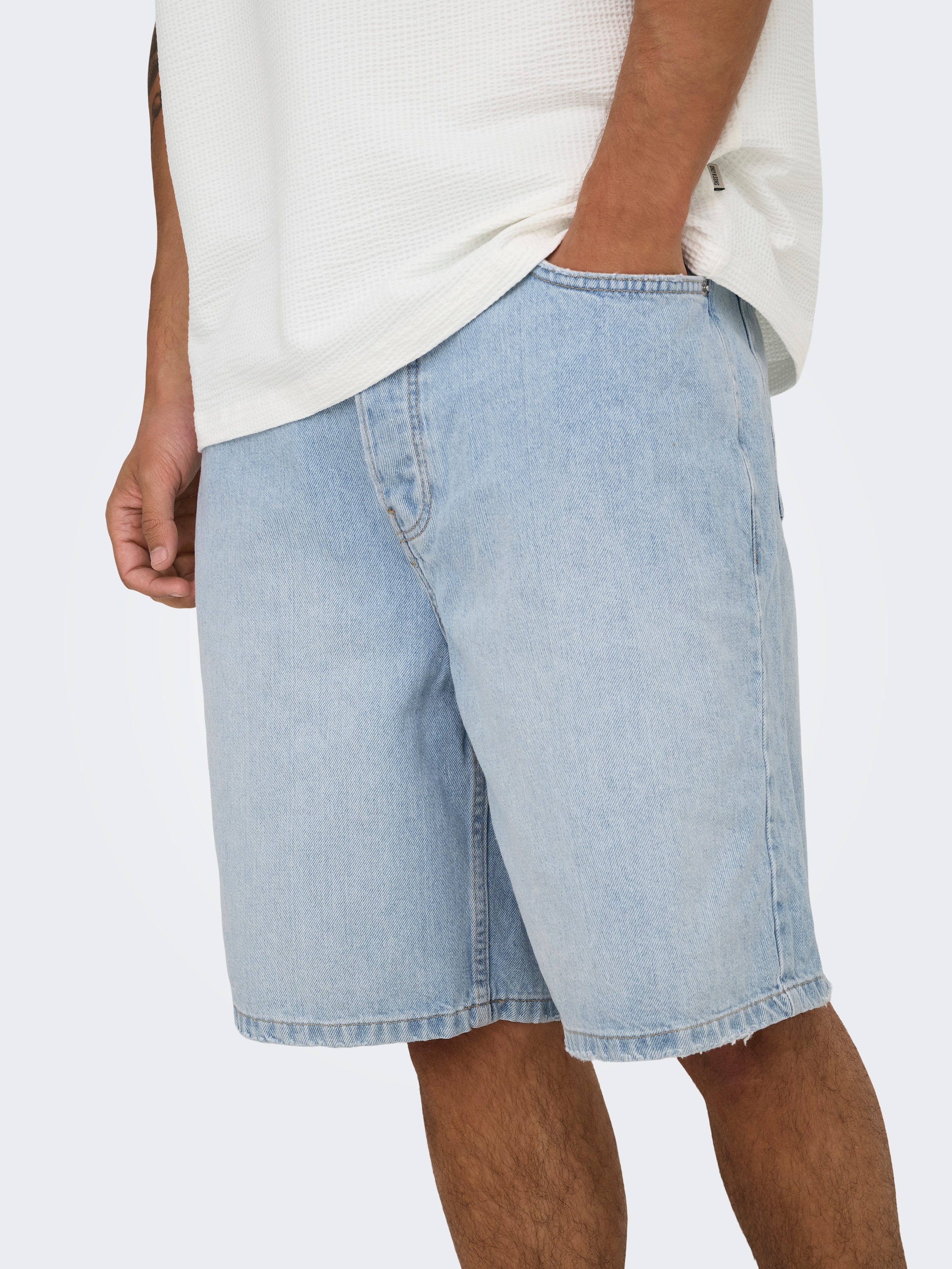 ONLY & SONS Short en jean »ONSFADE LB 3155 TAI DNM SHORTS NOOS« coton, coupe ample