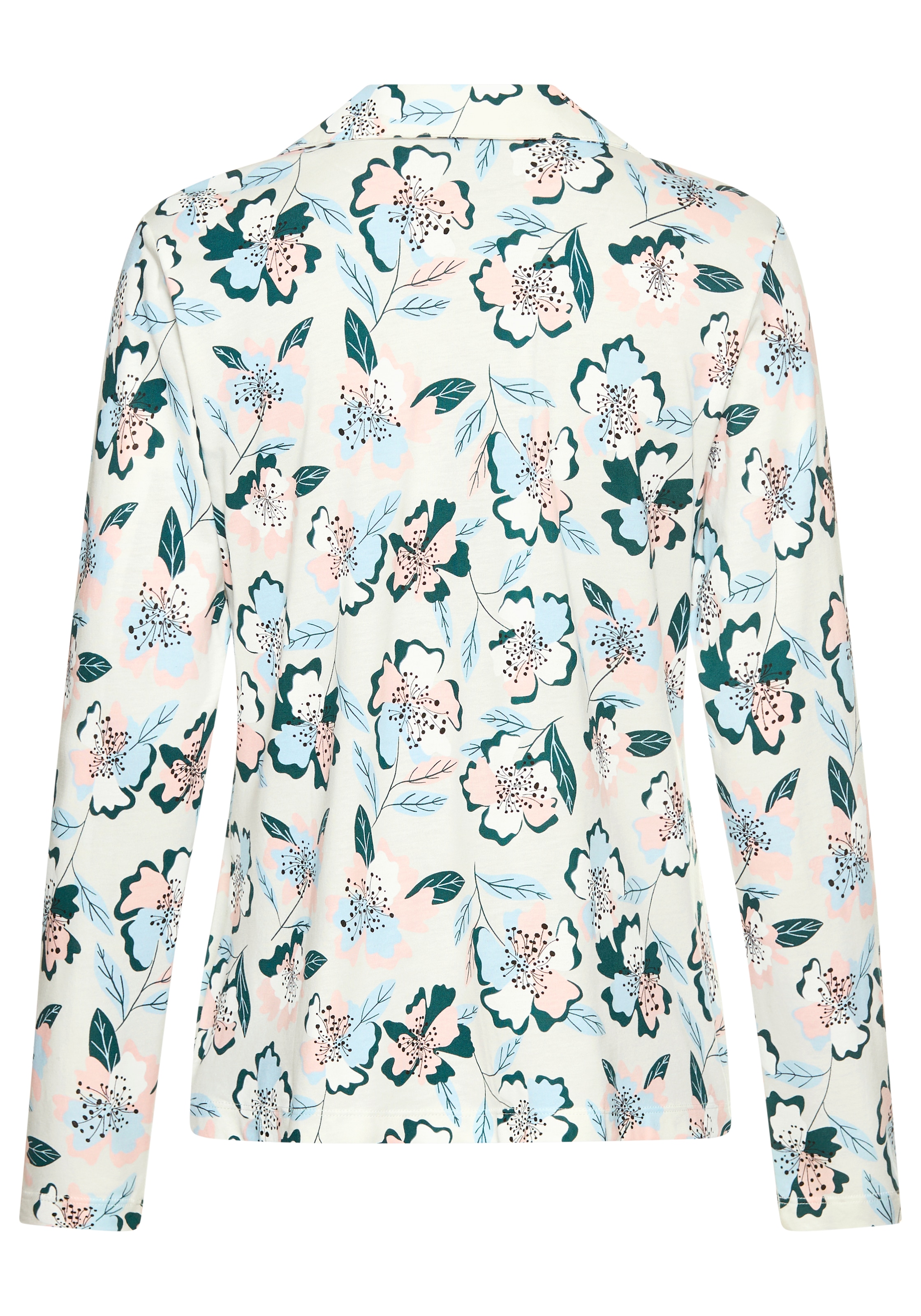 s.Oliver Pyjamaoberteil Schöne Knöpfe mit Logo Druck