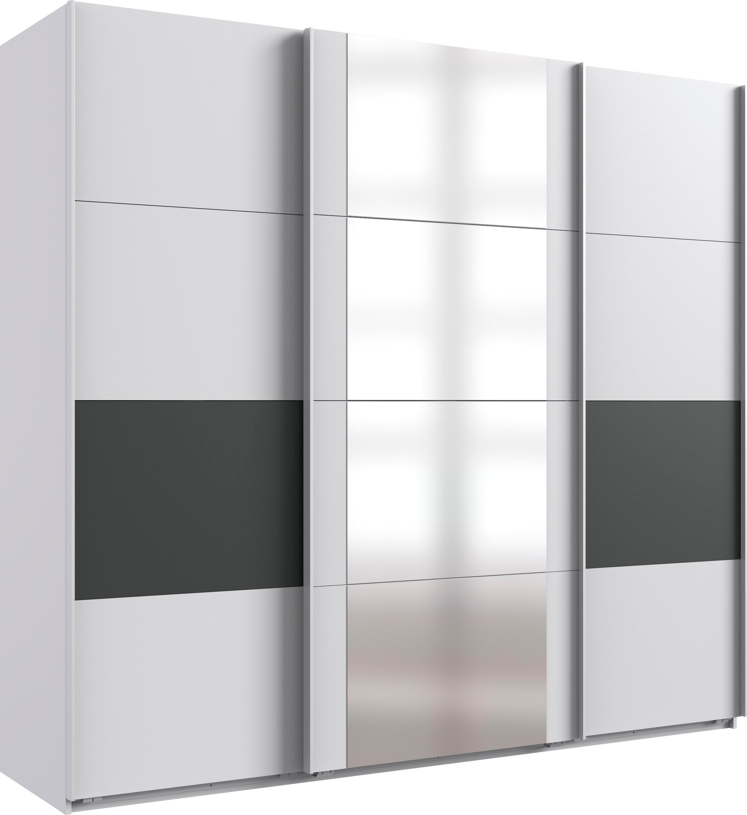 Wimex Schwebetürenschrank »Barmbek«, mit 2 Stoffboxen und 2 zusätzlichen Einlegeböden, Spiegeltür
