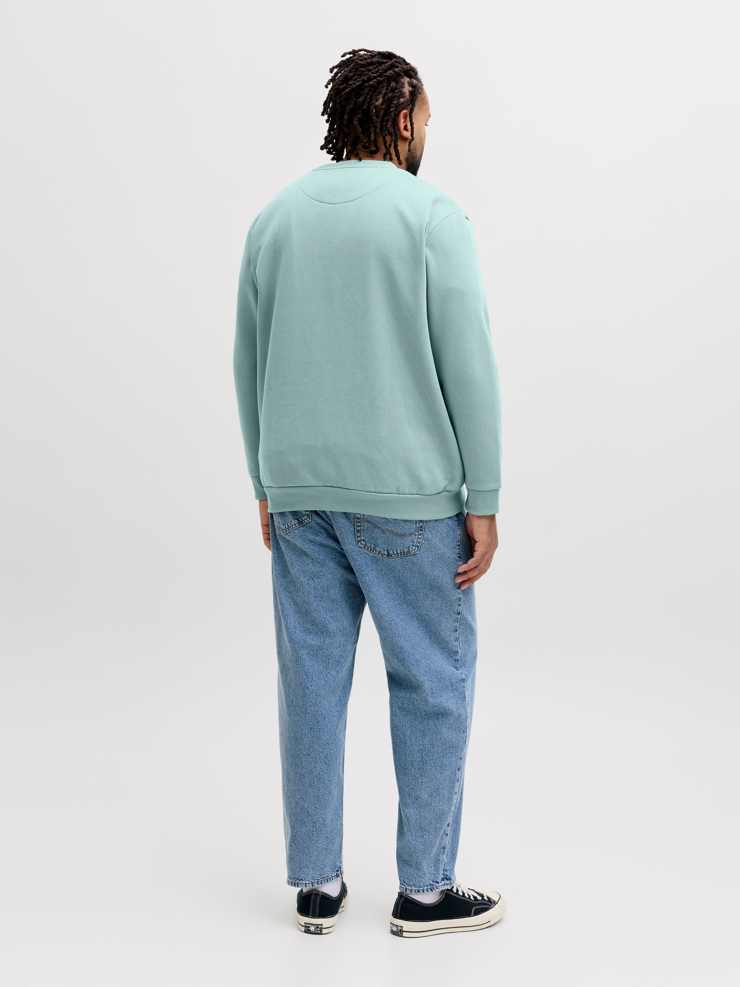 Jack & Jones PlusSize Sweat-shirt »JJEBRADLEY SWEAT CREW NOOS PLS«, avec bord-côte côtelé
