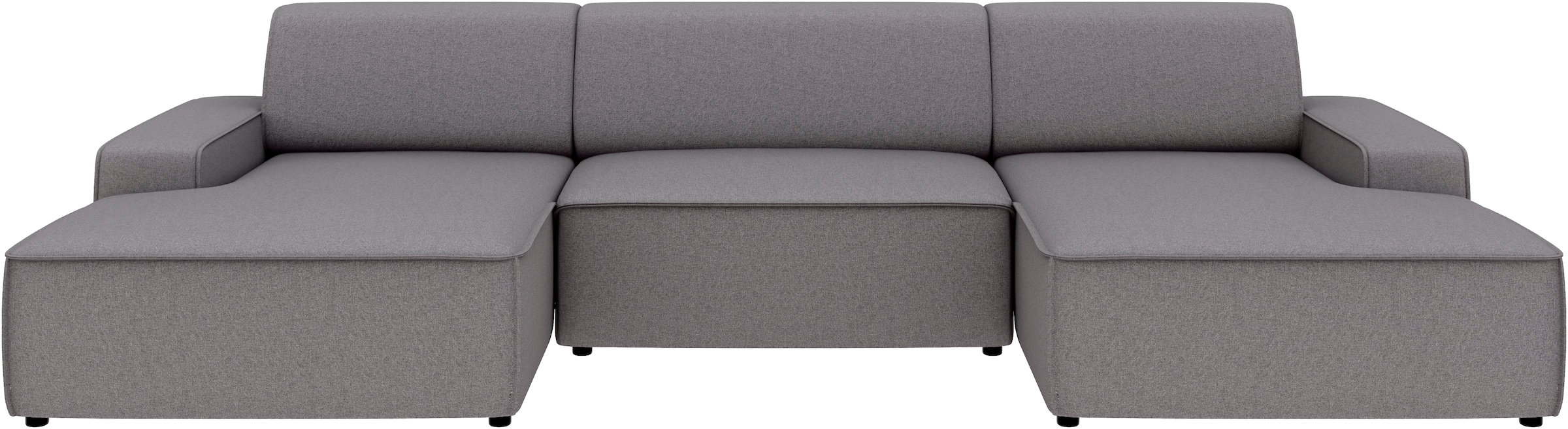 TRENDMANUFAKTUR Wohnlandschaft »Graz, wahlweise mit Sitzvorschub und Bettkasten, U-Form, Breite 329 cm« in Cord-, haustierfreundlichem LEO Struktur- oder LUMOS-3D-Bezug