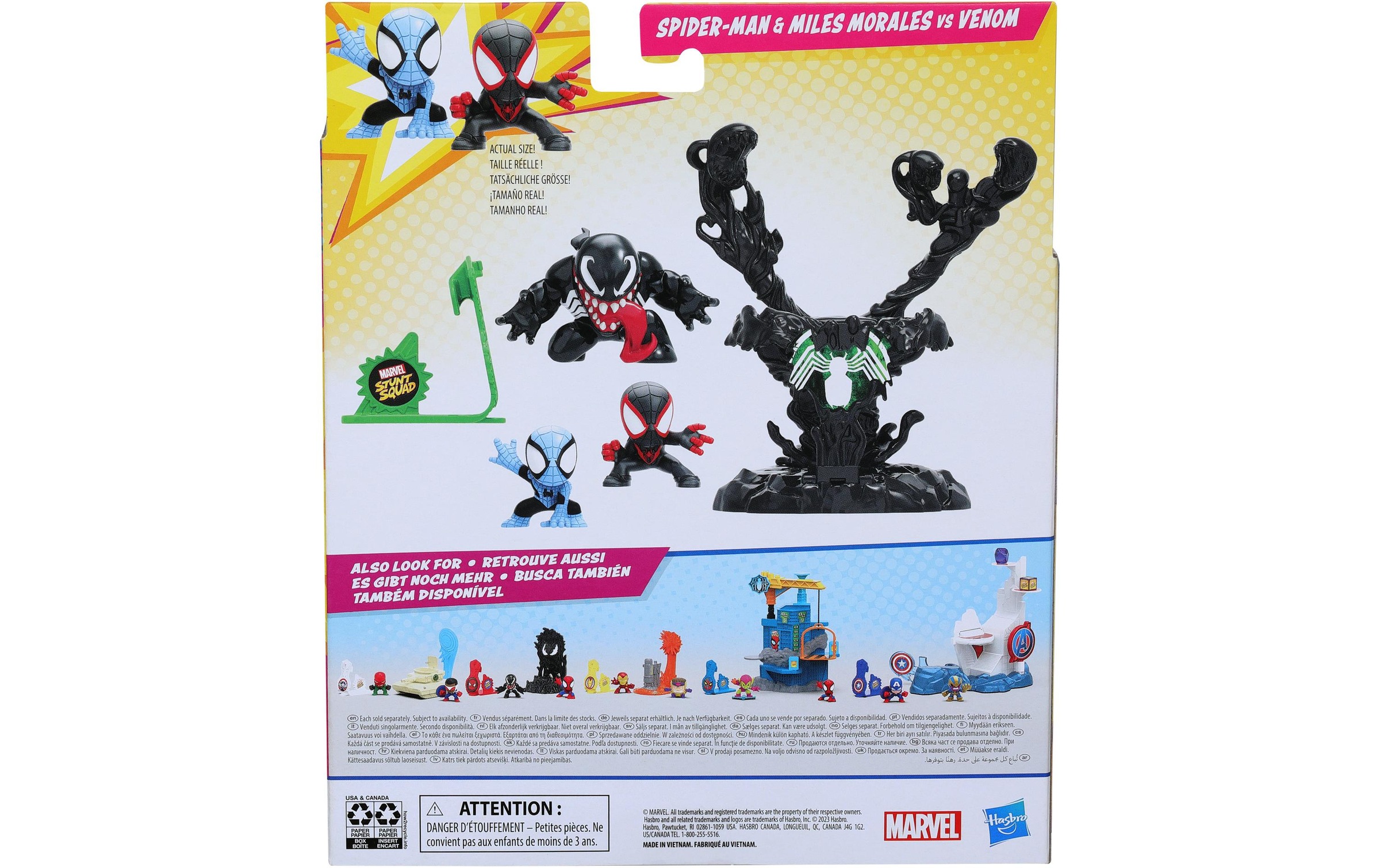 MARVEL Spielfigur »Stunt Squad – Spider-Man & Miles Morales vs. Venom«
