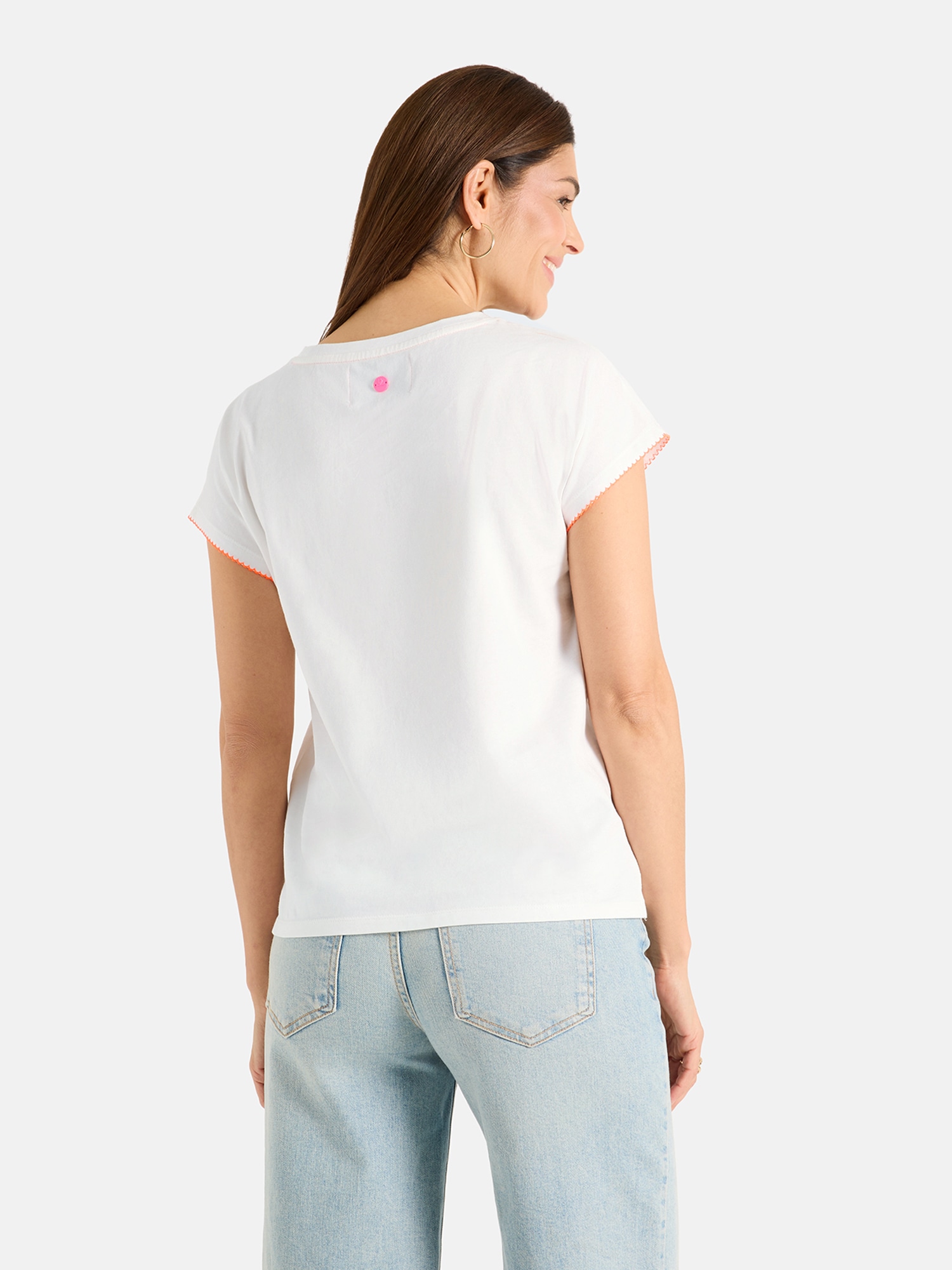 Lieblingsstück Kurzarmshirt »CrabiL« mit Kontrastdetails, Frontprint