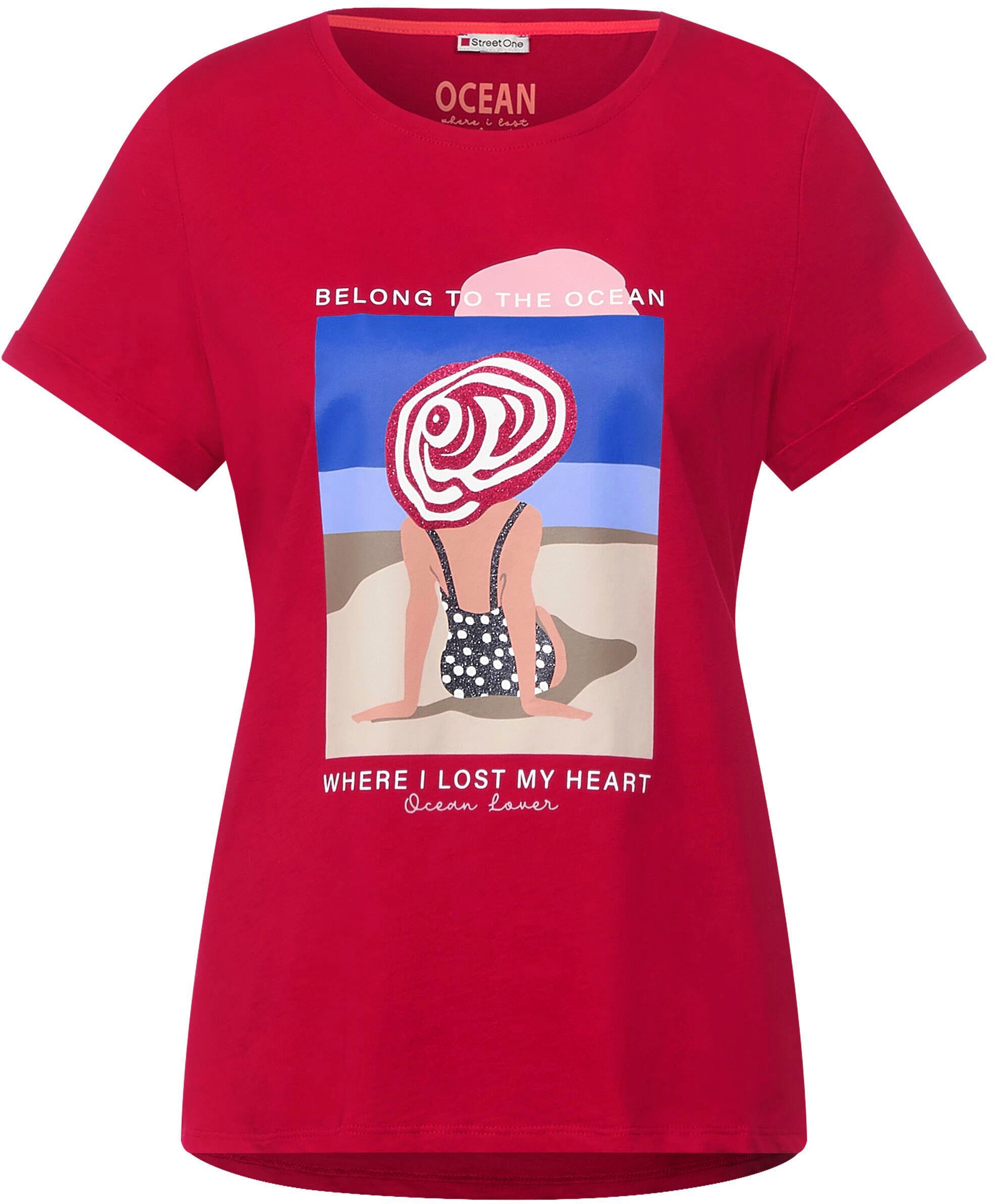 online shoppen ONE STREET T-Shirt, Part-Print femininem mit