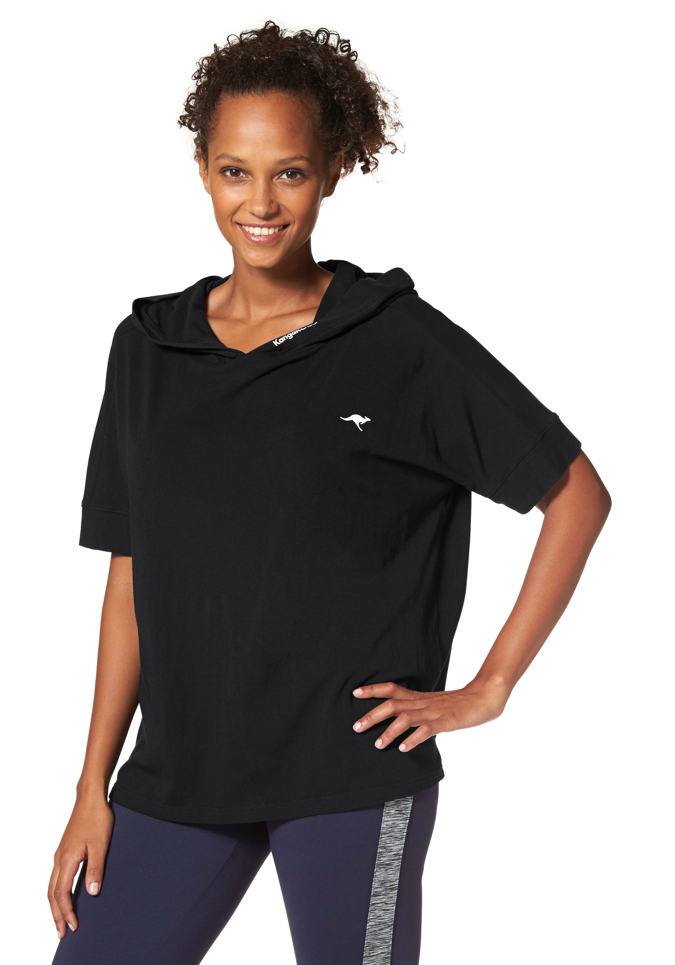 Image of KangaROOS T-Shirt Kurzarm, lässige Passform, aus Baumwolle, grosse Grössen