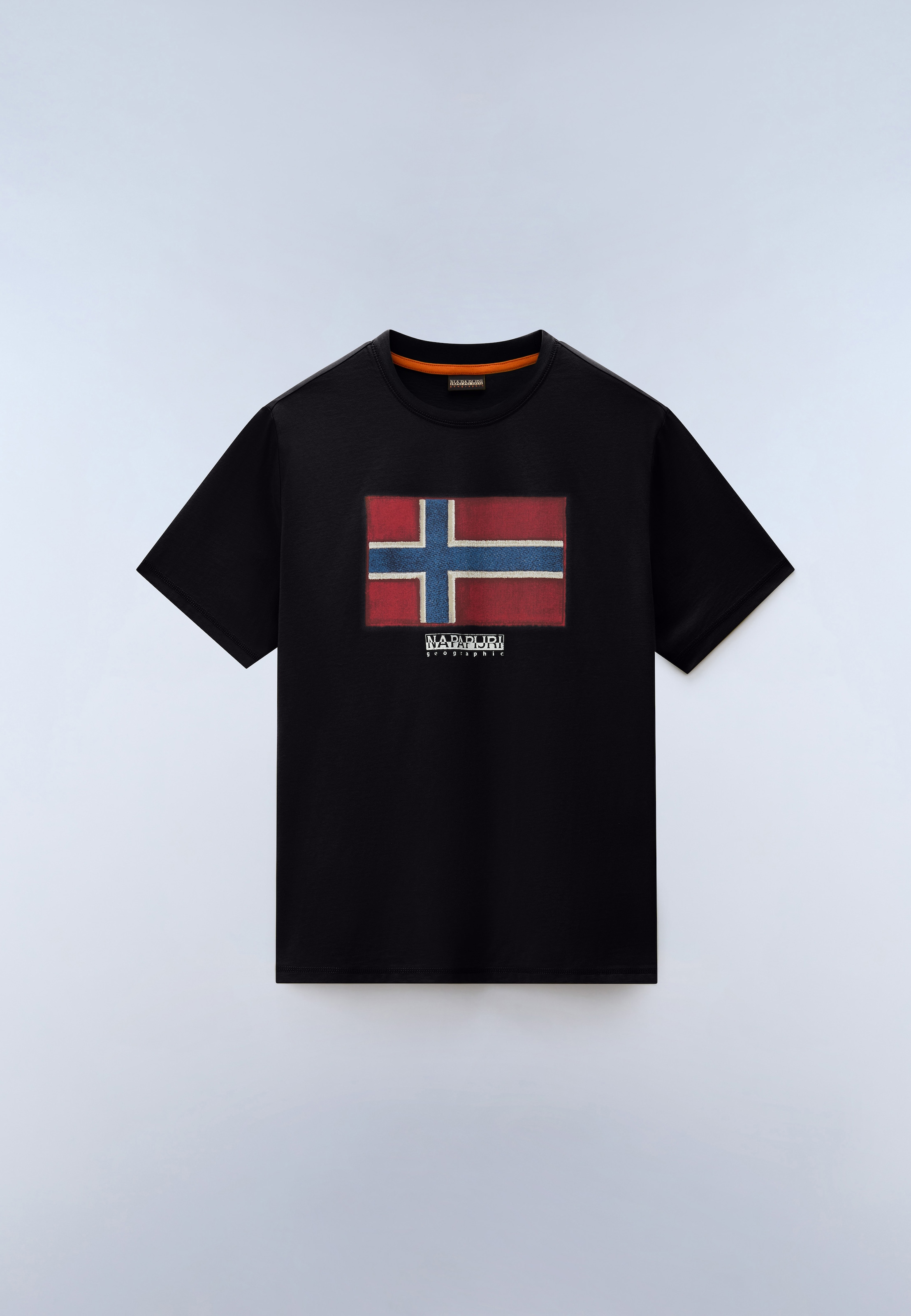 Napapijri T-shirt »S-FLAG TIKI SS BLACK BEAUTY« avec encolure ronde, en coton, coupe T-shirt, longueur normale