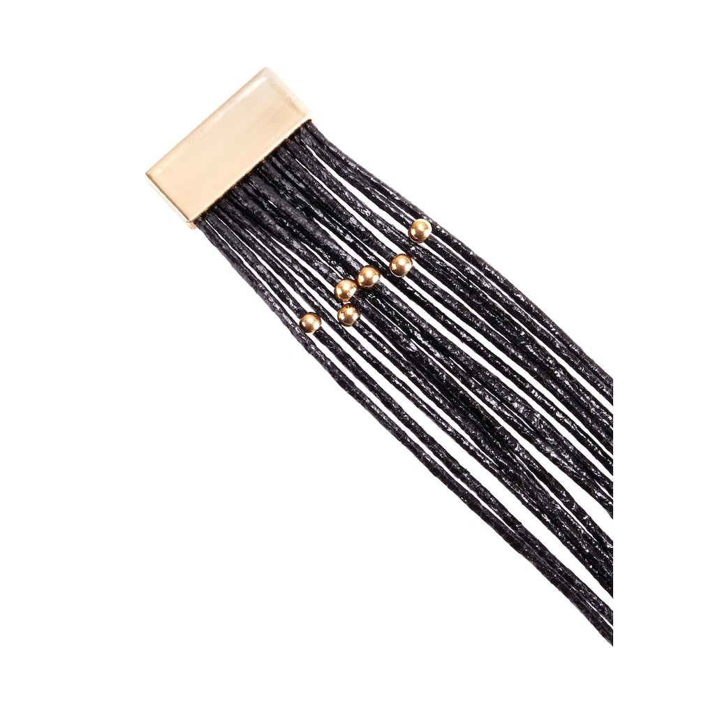 LASCANA Armband Set »Wickelarmband«, (2 tlg.), in Layer Optik mit Perlen, Magnetarmband, Armketten Set