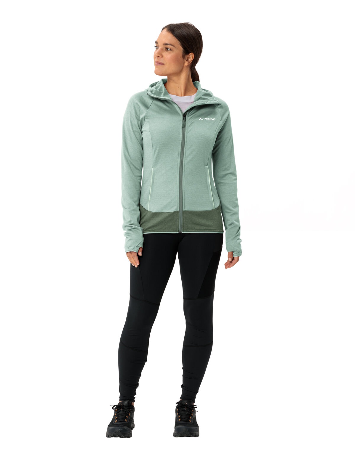 VAUDE Veste polaire »WOMEN'S TEKOA FLEECE JACKET II« avec capuche style sportif, avec capuche et col montant