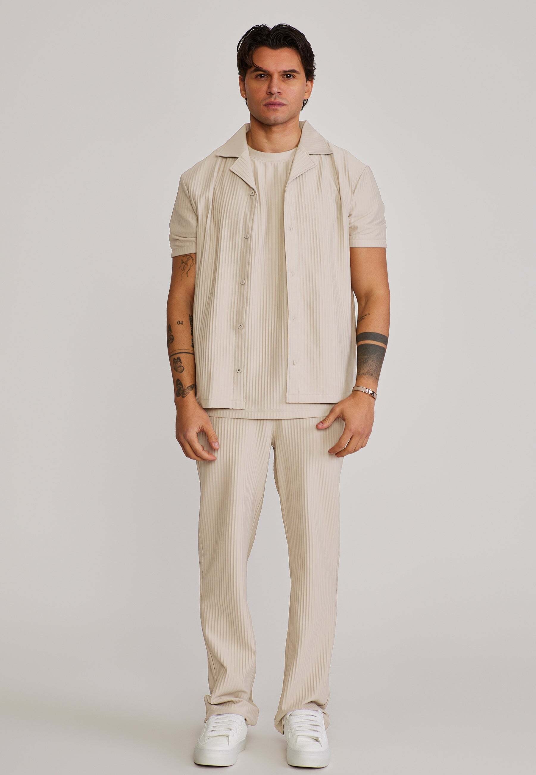Siksilk Chemise à manches courtes »Siksilk Kurzarmhemd Plisse«