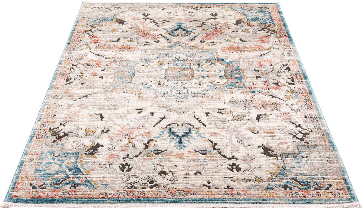 Image of Carpet City Teppich »Novel 8627«, rechteckig, 11 mm Höhe, Vintage-Teppich mit Fransen, Used-Look, Multicolor, Wohnzimmer, Schlafzimmer bei Ackermann Versand Schweiz