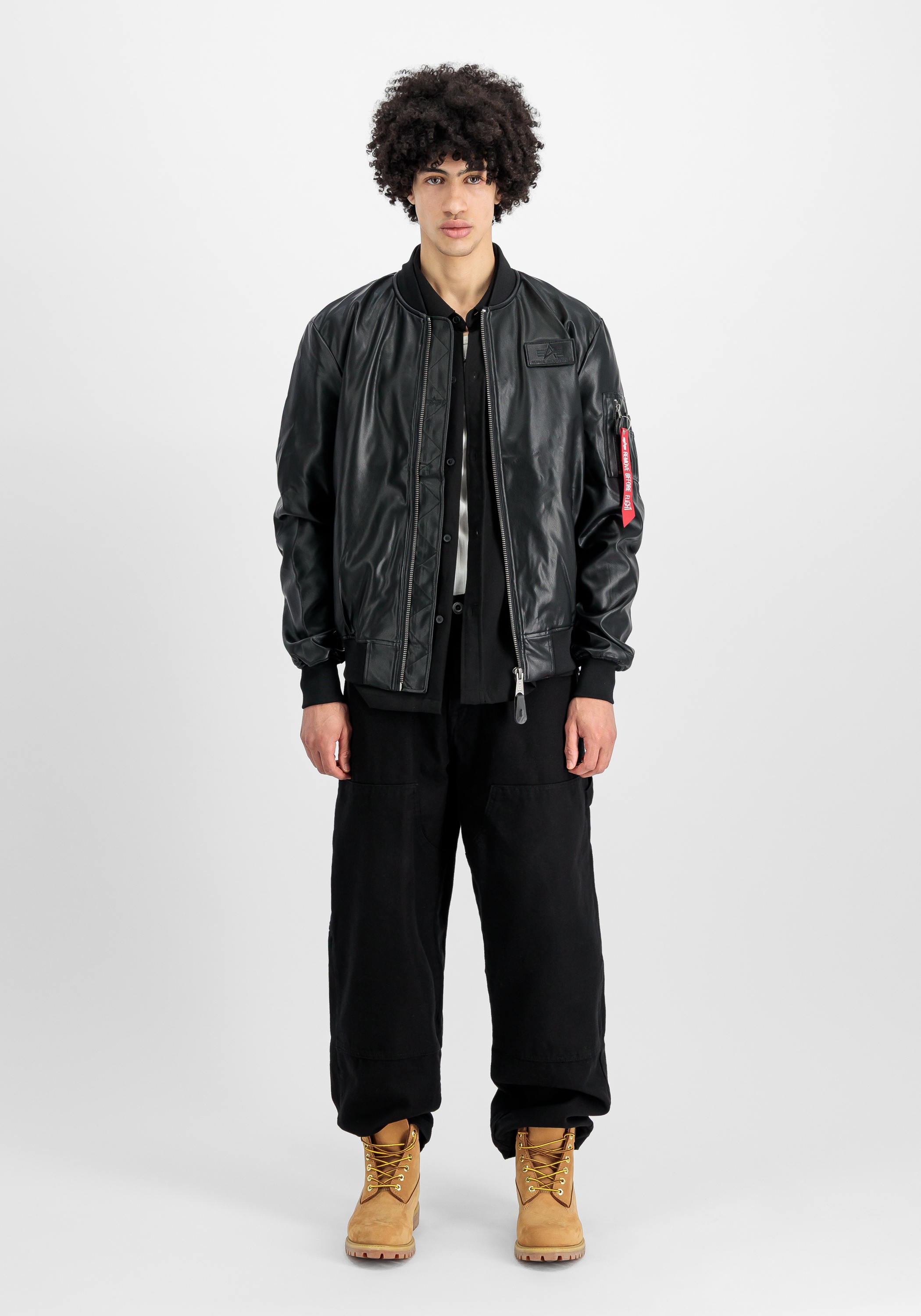 Alpha Industries Lederjacke »Alpha Industries Men - Bomber Jackets MA-1 VF Vegan Leather«