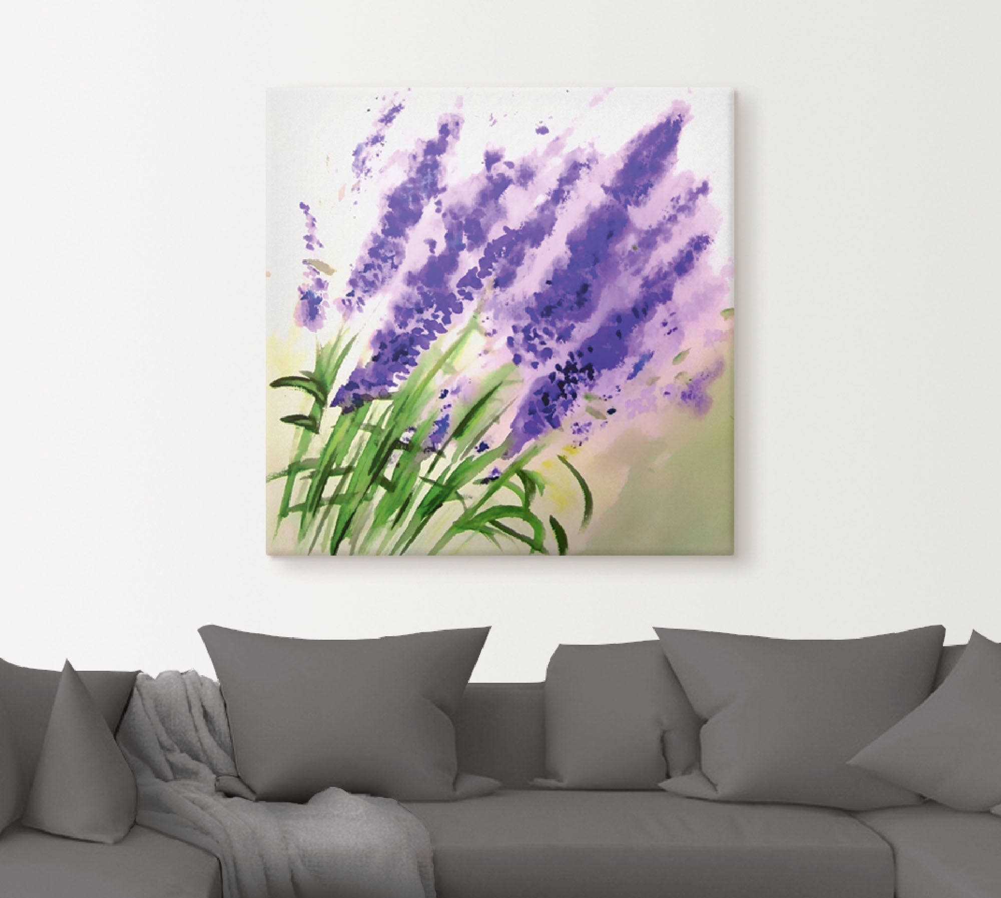 Artland Tableau sur toile »Lavendel-aquarell« 1 cuis tlg. auf Holzrahmen gespannt
