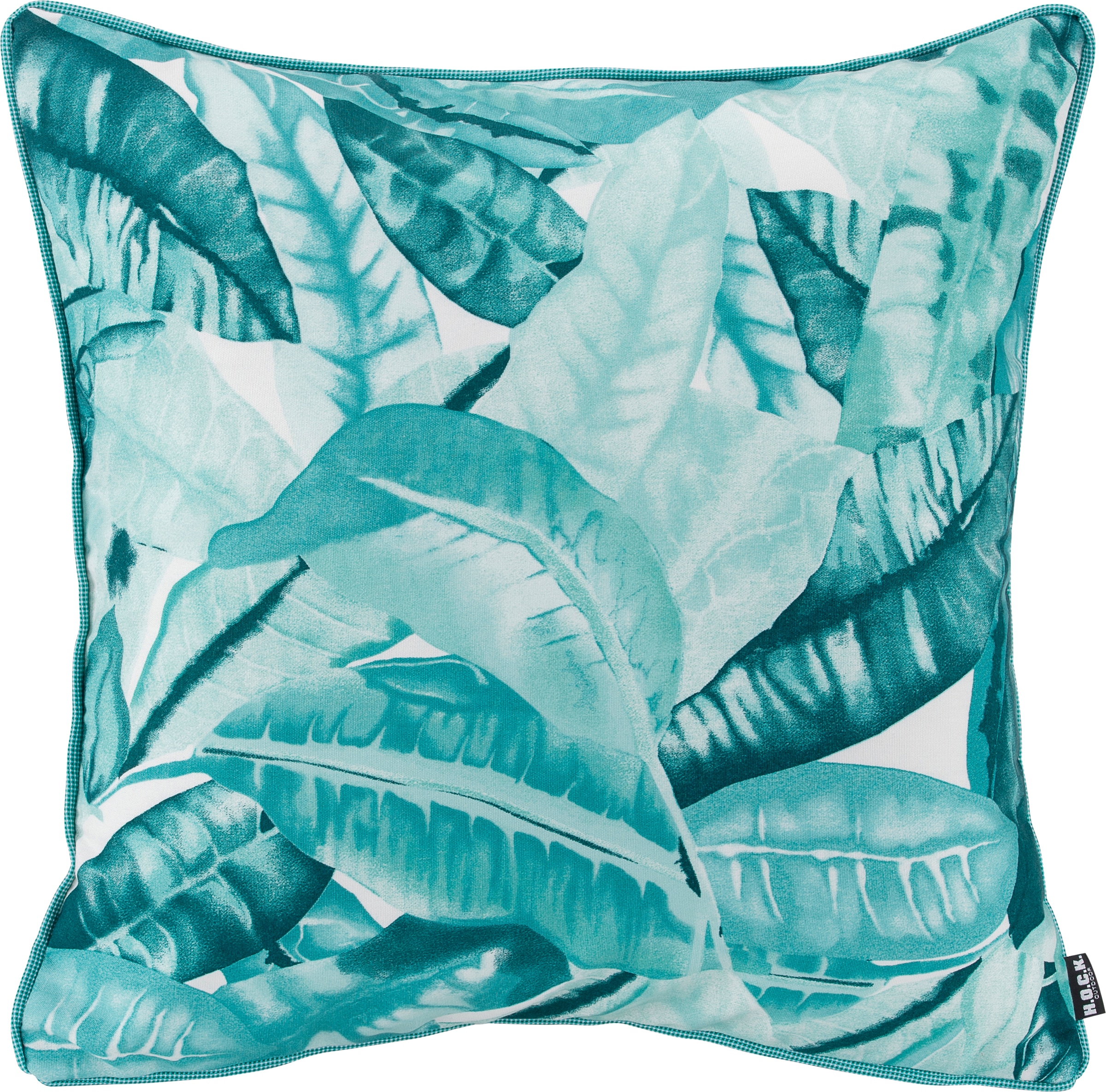 Image of H.O.C.K. Dekokissen "Amazonas" mit tollen Blattmotiven, Wendekissenhülle mit Füllung, 1 Stück