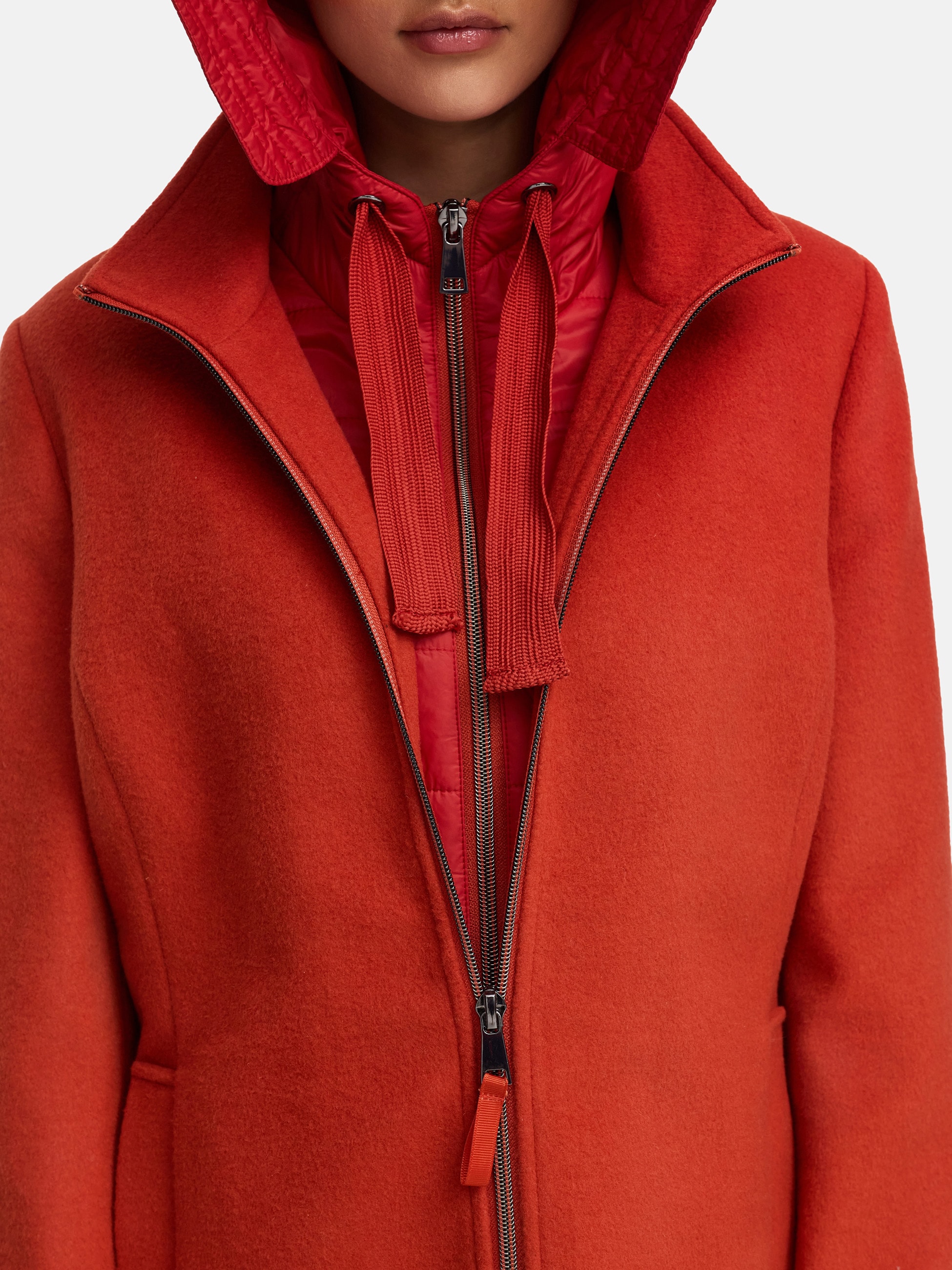 MANISA Wolljacke mit Kapuze mit herausnehmbarer Kapuze