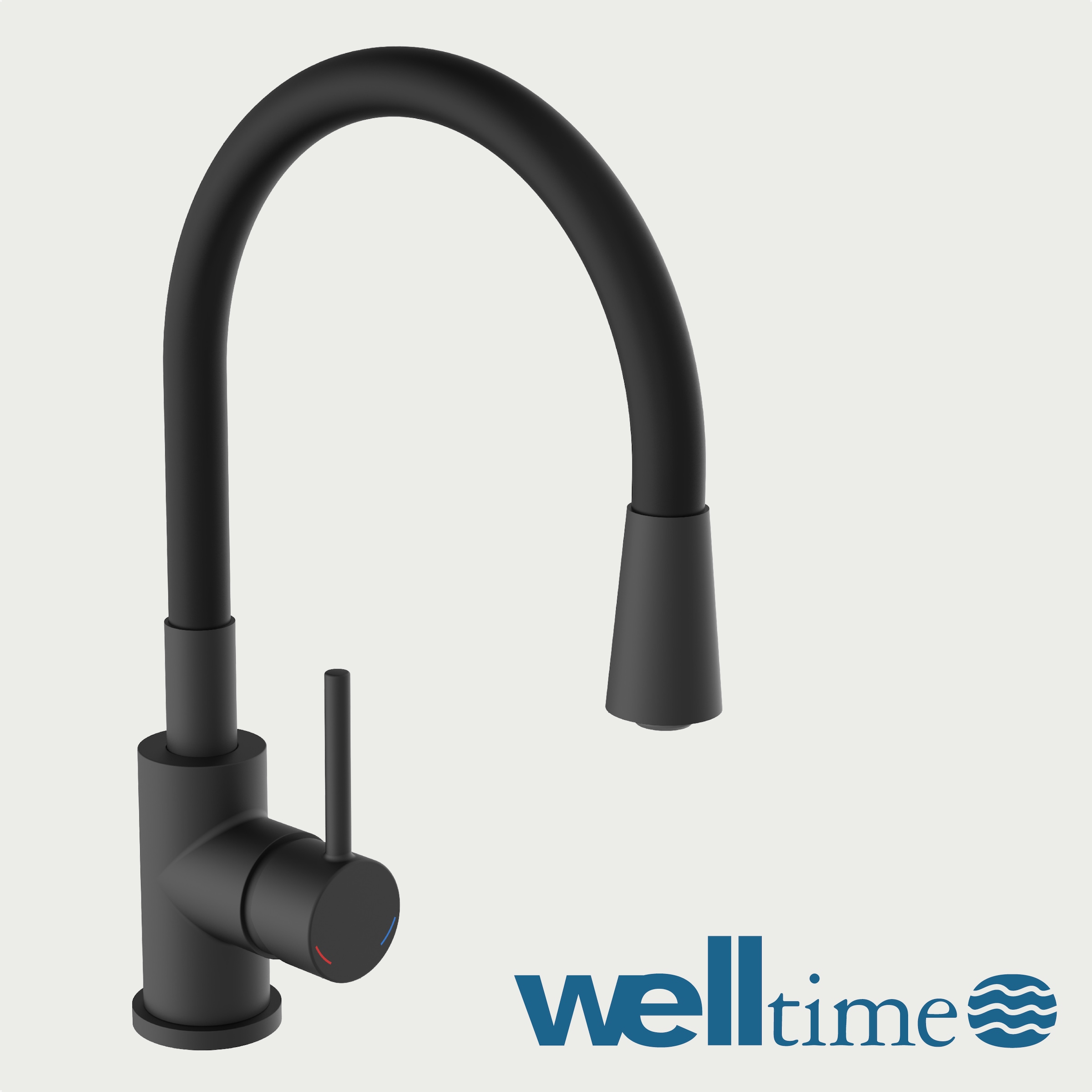 welltime Robinetterie de cuisine »TEXAS« robinet raccord central, pivotant à 360°, bec flexible