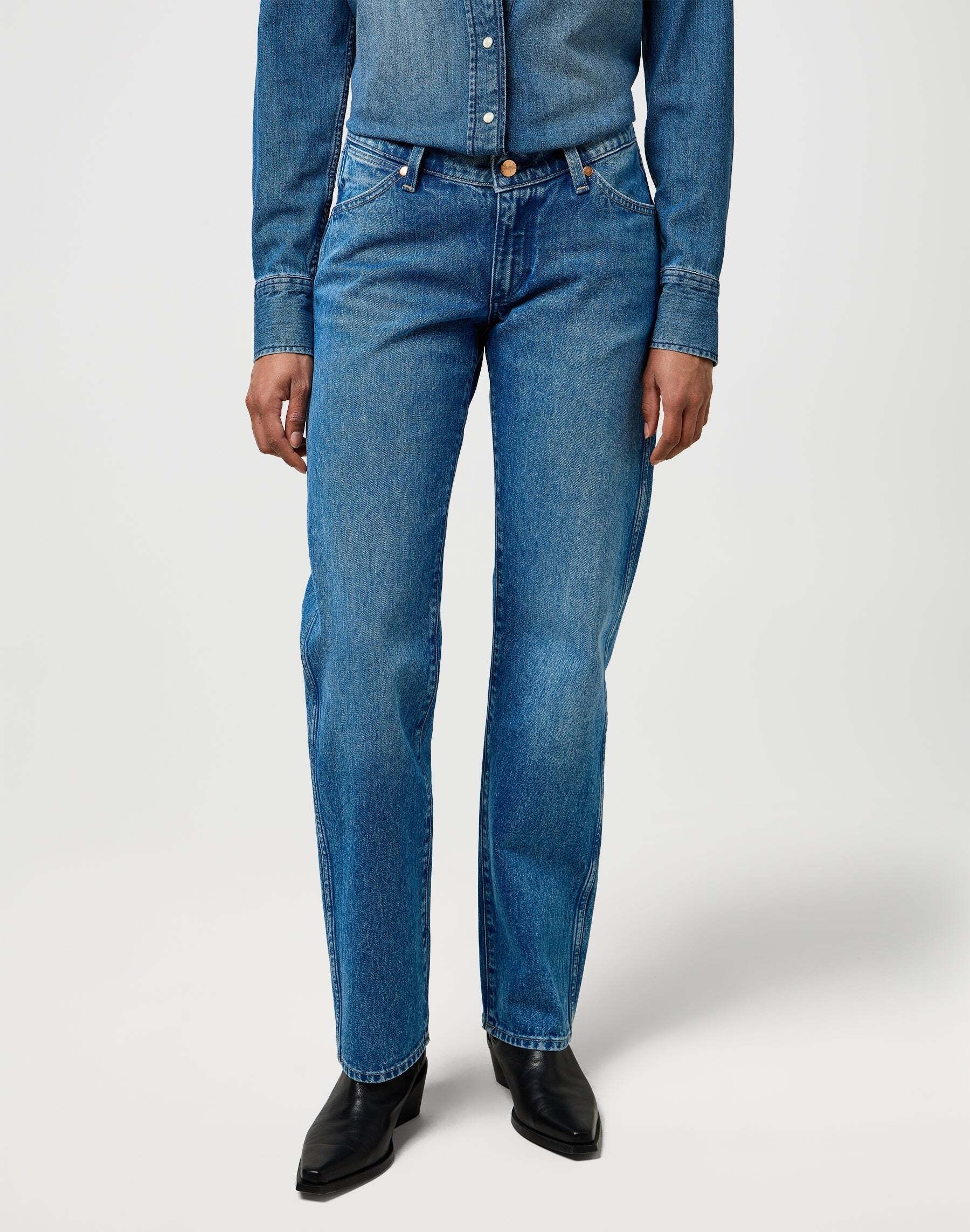 Image of Wrangler Straight-Jeans "WRANGLER Jeans Low Rise Cowboy Jean"
