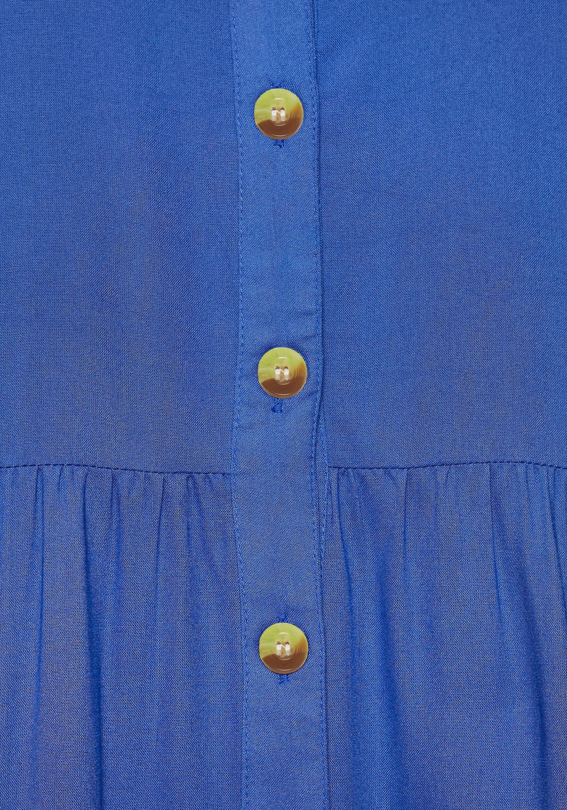 Vivance Sommerkleid, aus gewebter Viskose, Blusenkleid mit Knopfleiste und Hemdblusenkragen