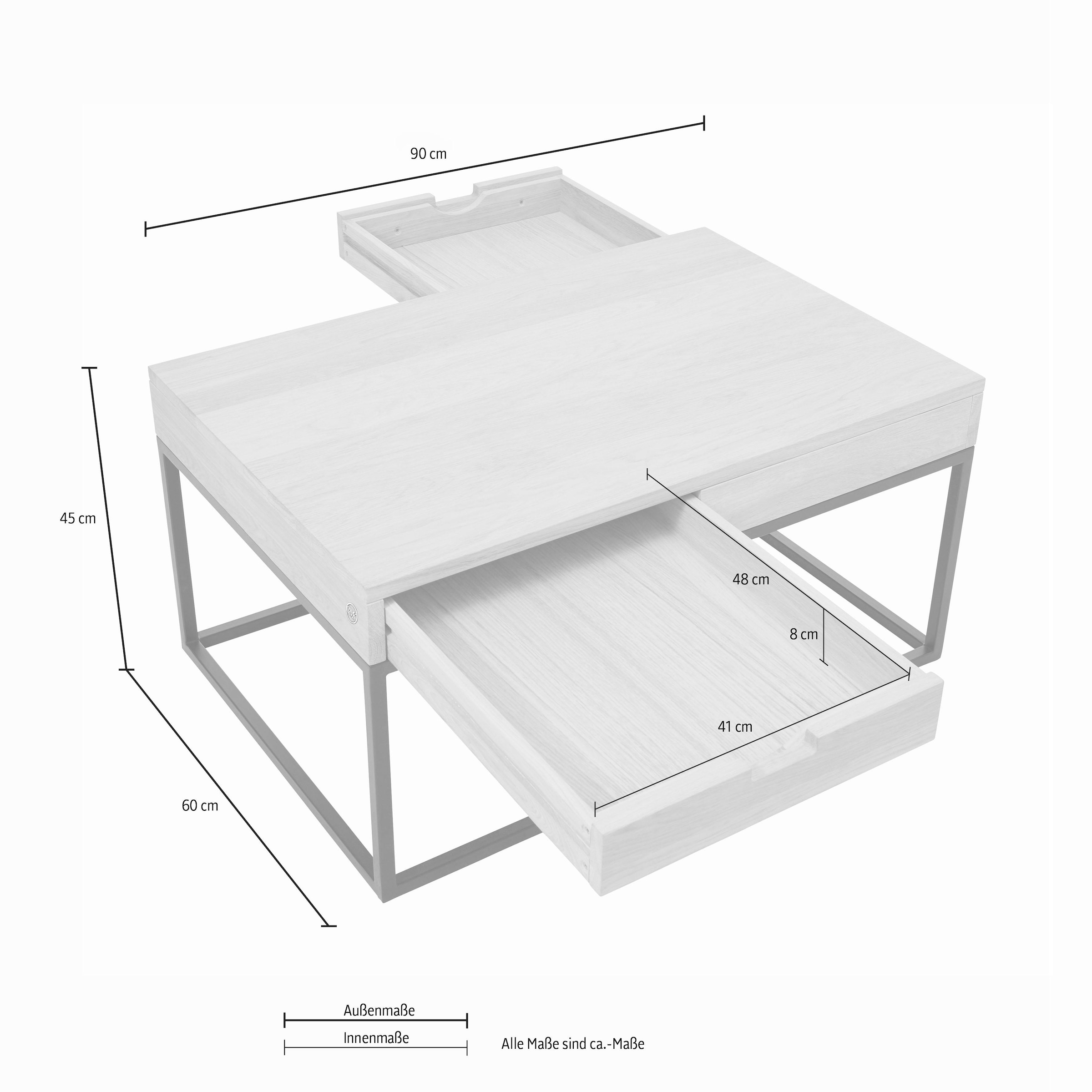 Guido Maria Kretschmer Home&Living Couchtisch »Rava«, in 2 Grössen, aus massiver Eiche