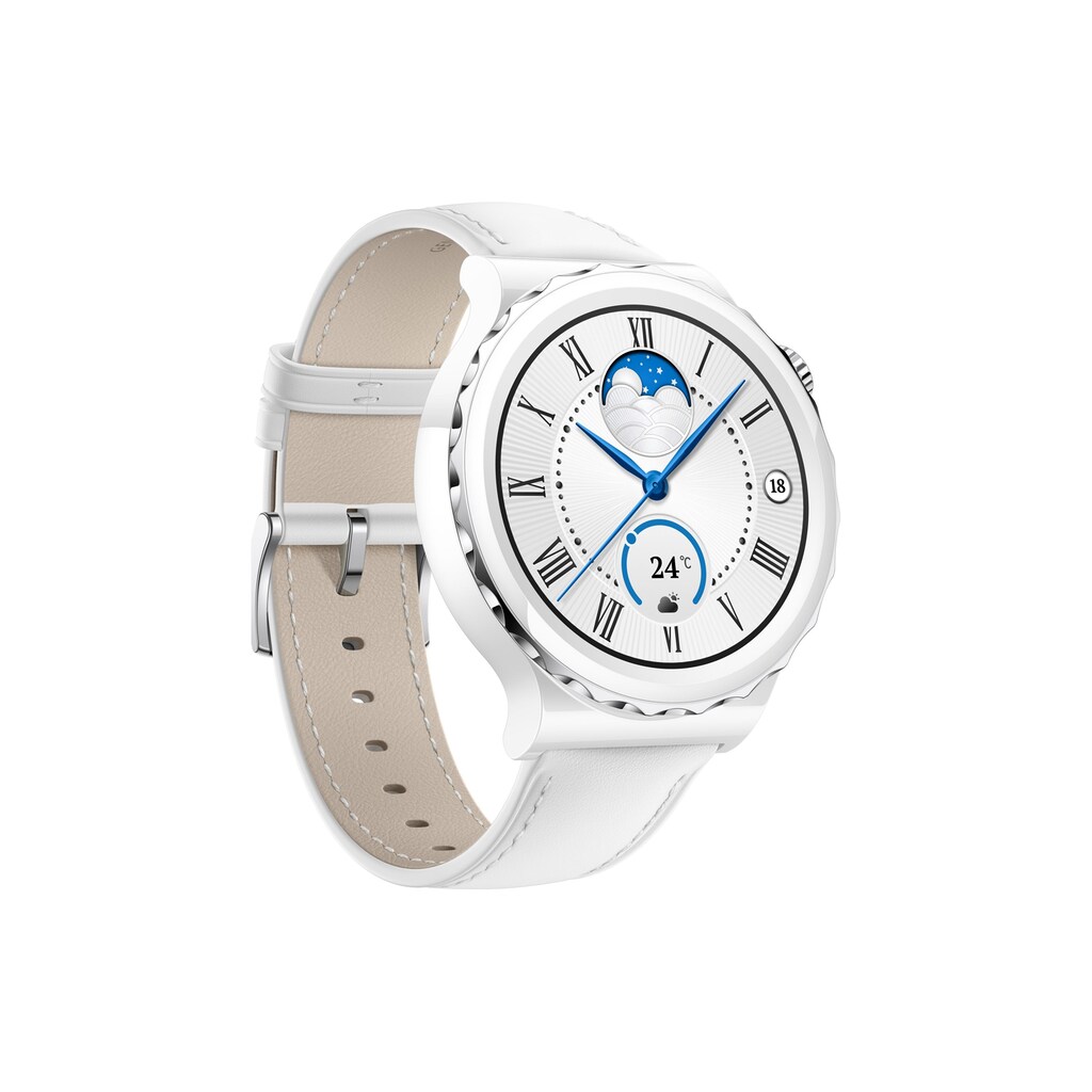 Huawei Smartwatch »GT3 Pro 43 mm Leather«, (Harmony OS)