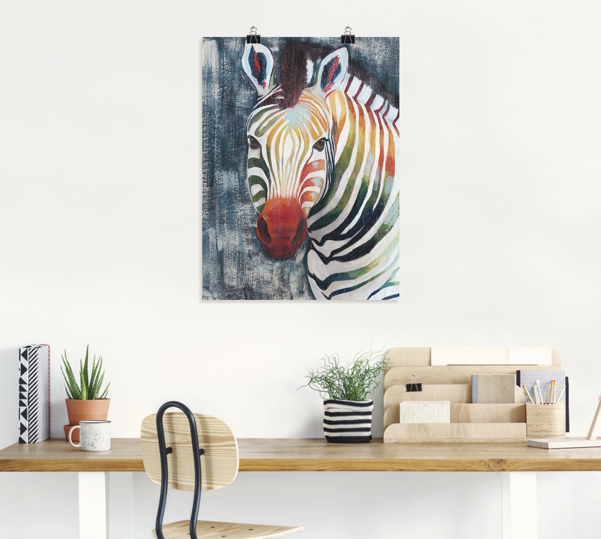 Artland Wandbild »Prisma Zebra II«, Wildtiere, (1 St.), als Leinwandbild, Poster in verschied. Grössen