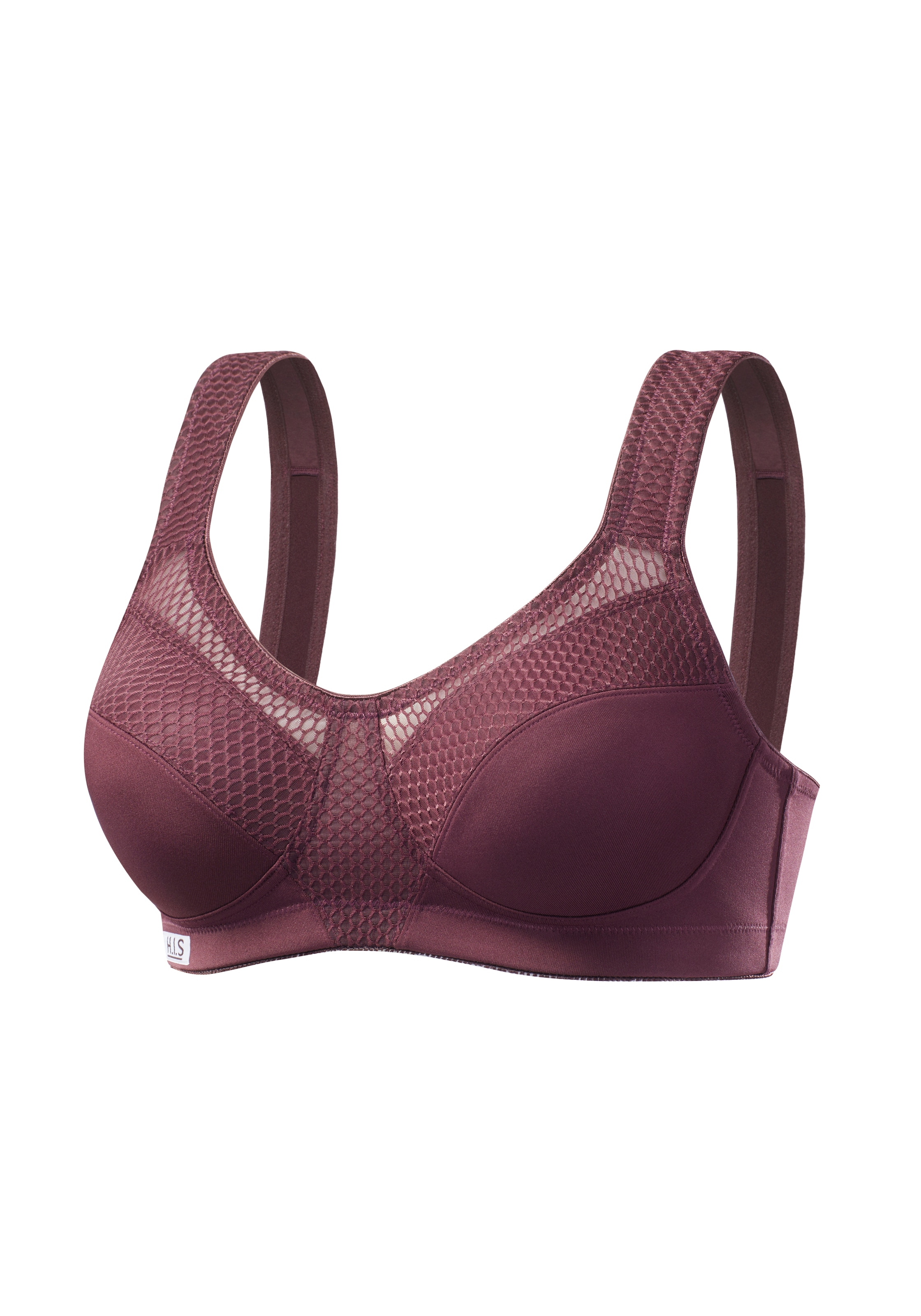 H.I.S Soutien-gorge de sport »ohne Bügel aus schnell trocknendem COOLMAX®-Material« avec des bretelles larges et rembourrées, grandes tailles