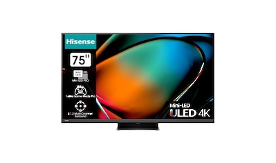 LED-Fernseher »Hisense TV 75U8KQ, 75", ULED 4K, Mini LED, 1500 Nit, 144 Hz«, 191 cm/75...
