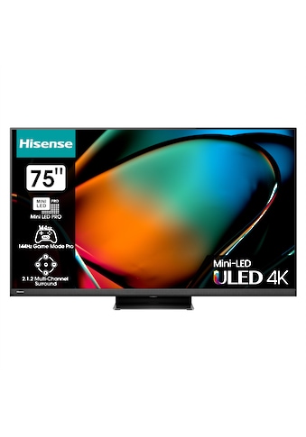 LED-Fernseher »Hisense TV 75U8KQ, 75", ULED 4K, Mini LED, 1500 Nit, 144 Hz«, 191 cm/75...