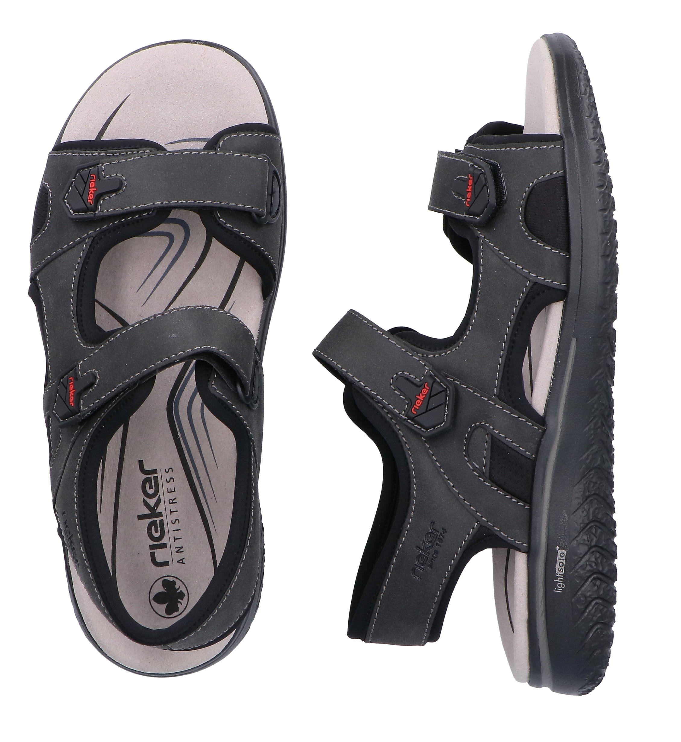 Rieker Sandale  Chaussure d'été, chaussure velcro, sandale outdoor avec brides velcro