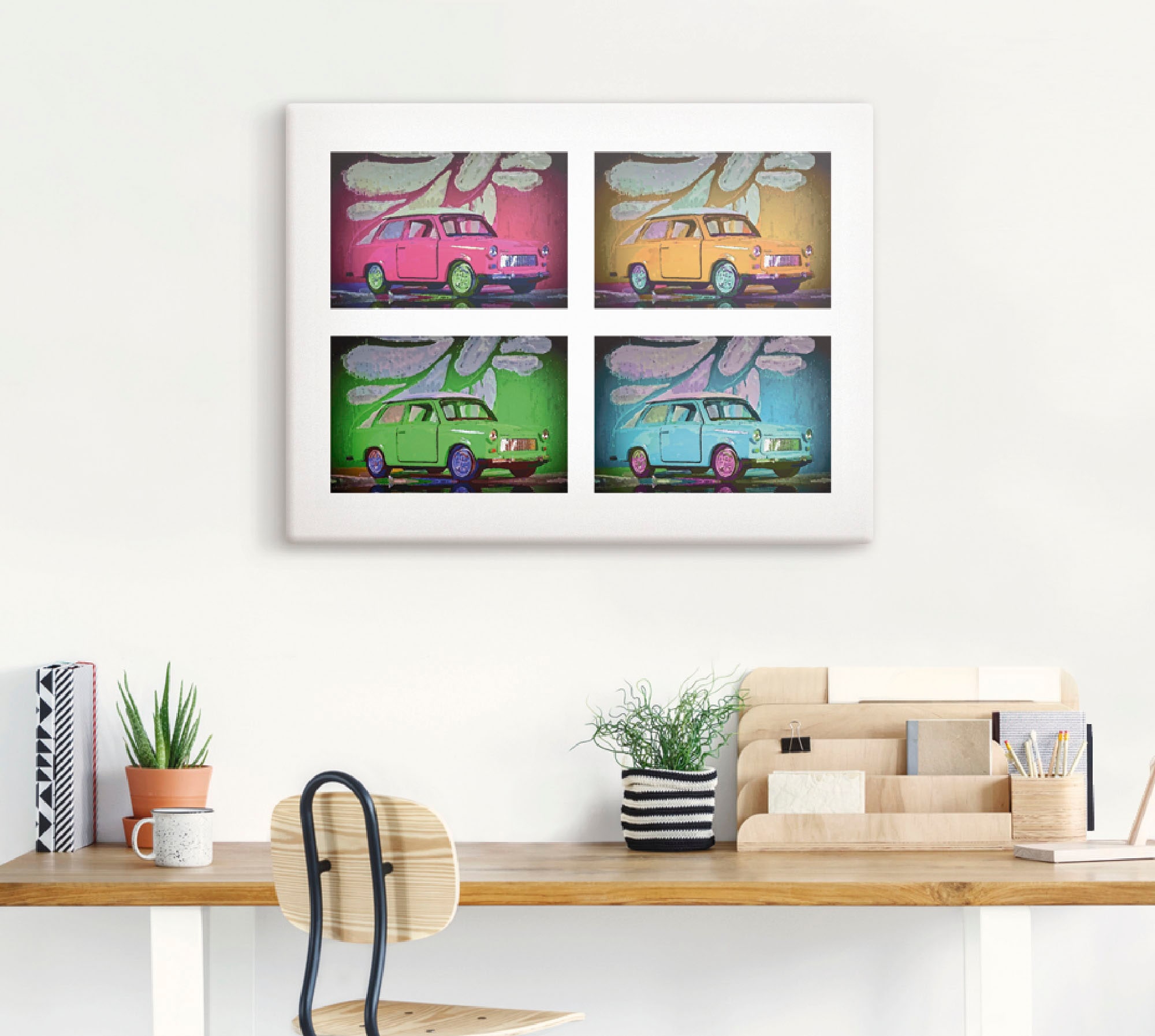 Artland Leinwandbild »Spitzname Trabbi« Auto 1 Stk. tlg. auf Holzrahmen gespannt