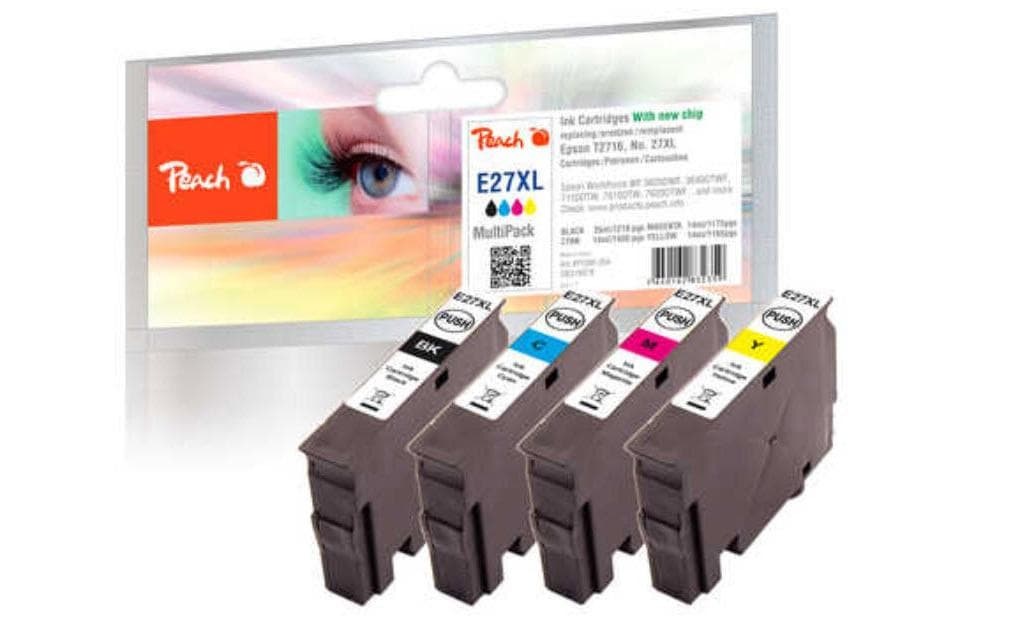 Peach Tintenpatrone »Epson Nr. 27XL«, (4 St.)