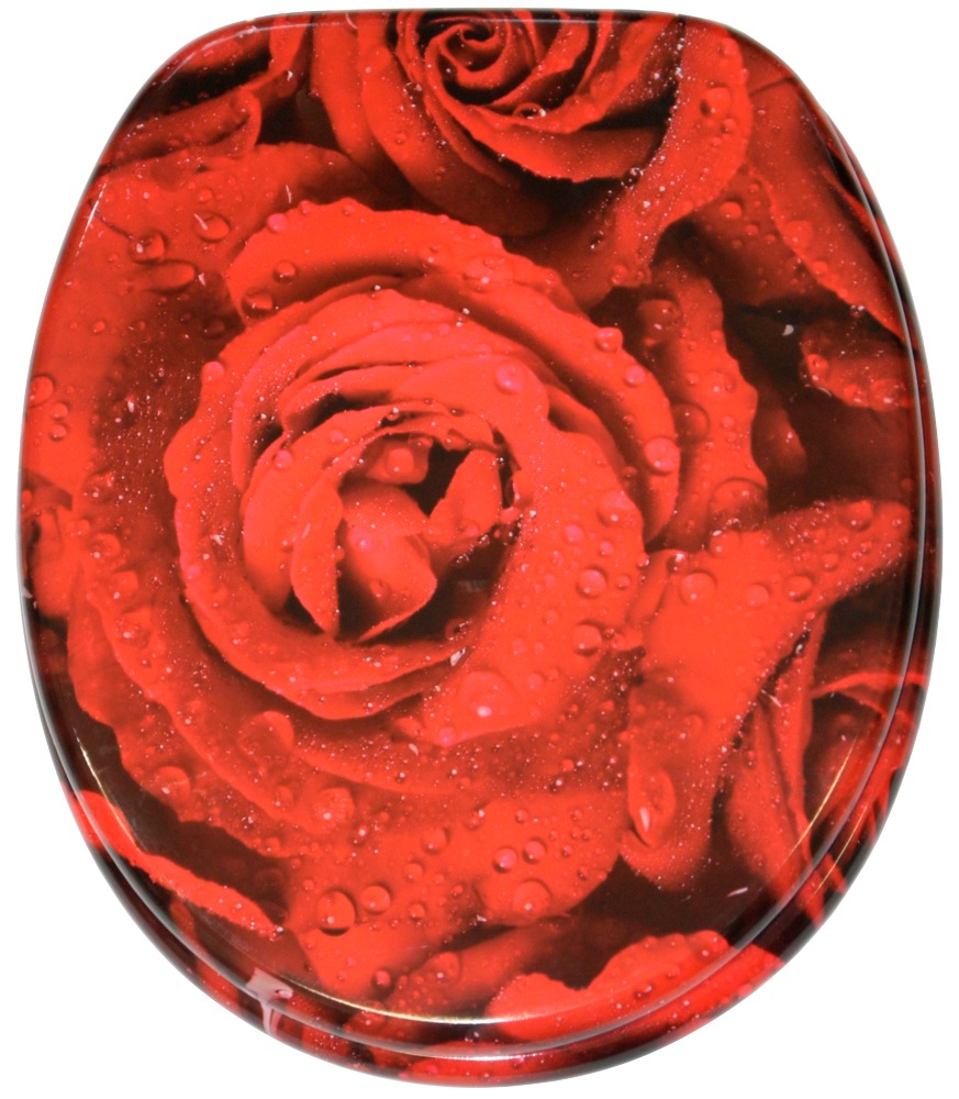 Image of Sanilo WC-Sitz "Rosen mit Absenkautomatik & Quick Release" Premium Toilettendeckel, abnehmbar, leichte Montage von oben