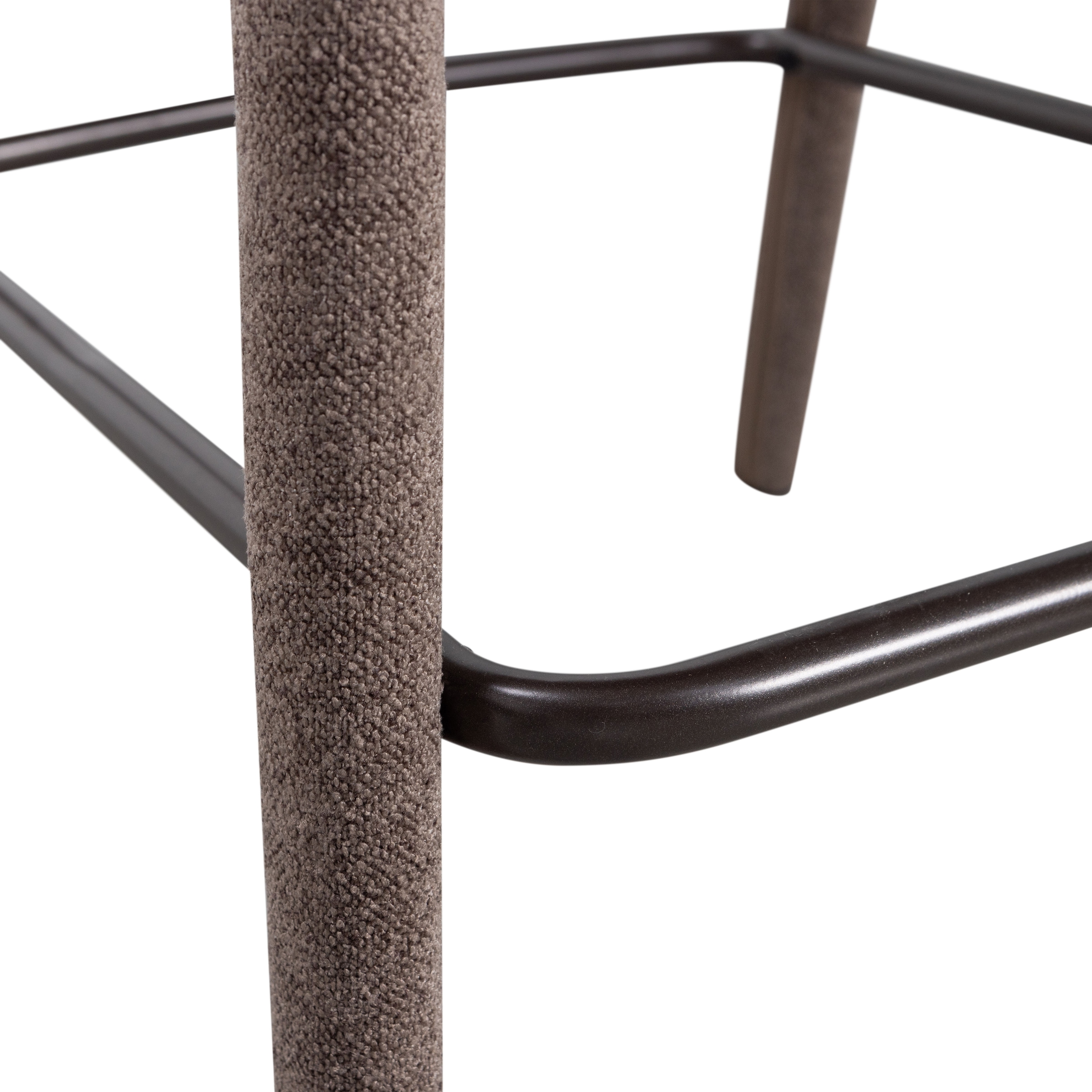 WOOOD Barhocker »Noble mit vollgepolstertem Gestell und Fussstütze B 48 x T 52 x H 95 cm« Gewebter Bezug, Hohe Verschleissfestigkeit, Tragkraft 150 kg