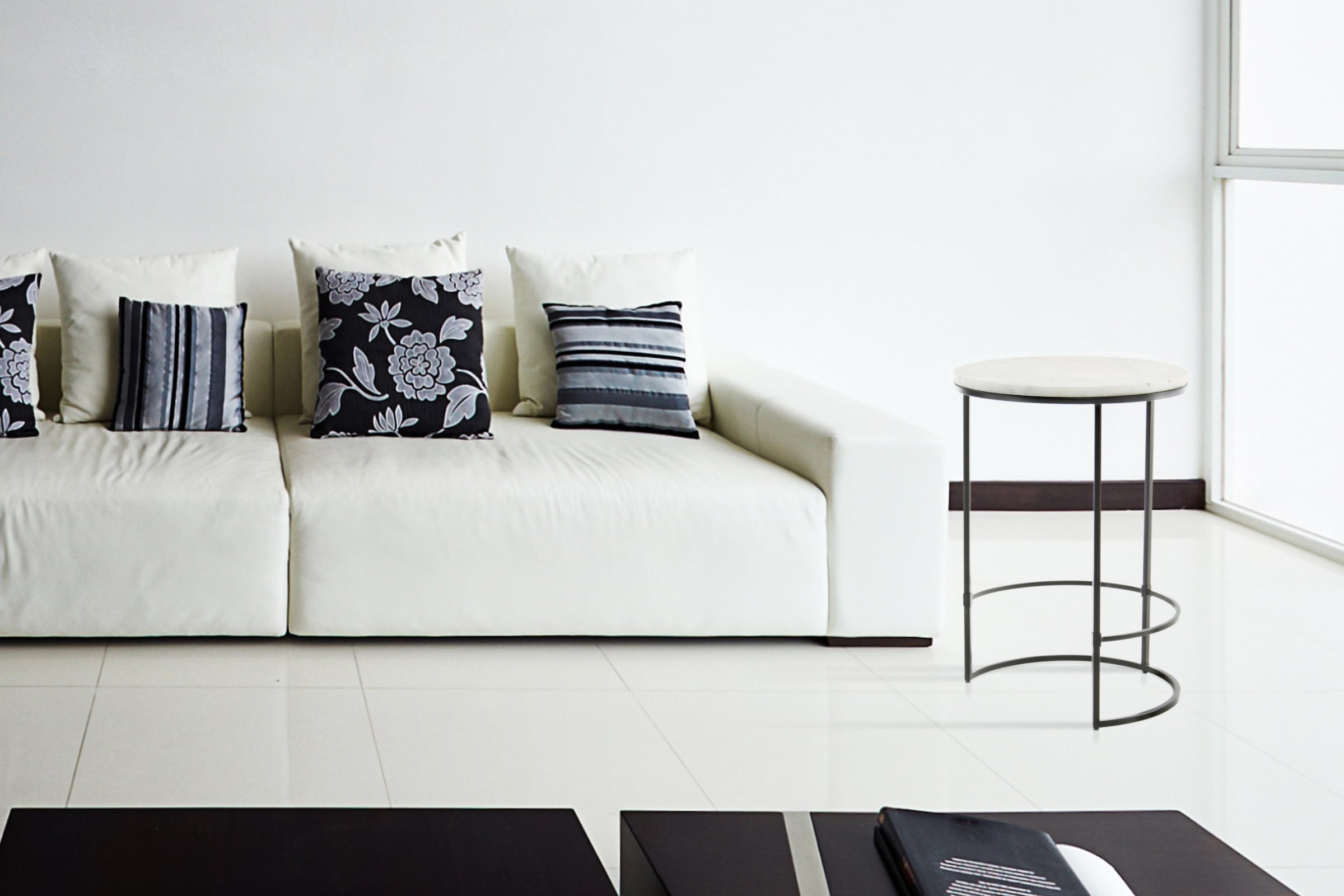 Kayoom Beistelltisch »Louis 225, Design-Tisch mit Stil, Marmor-Tischplatte«, (1 St.), Detailreiche Marmortischplatte, robustes Gestell, zeitlos
