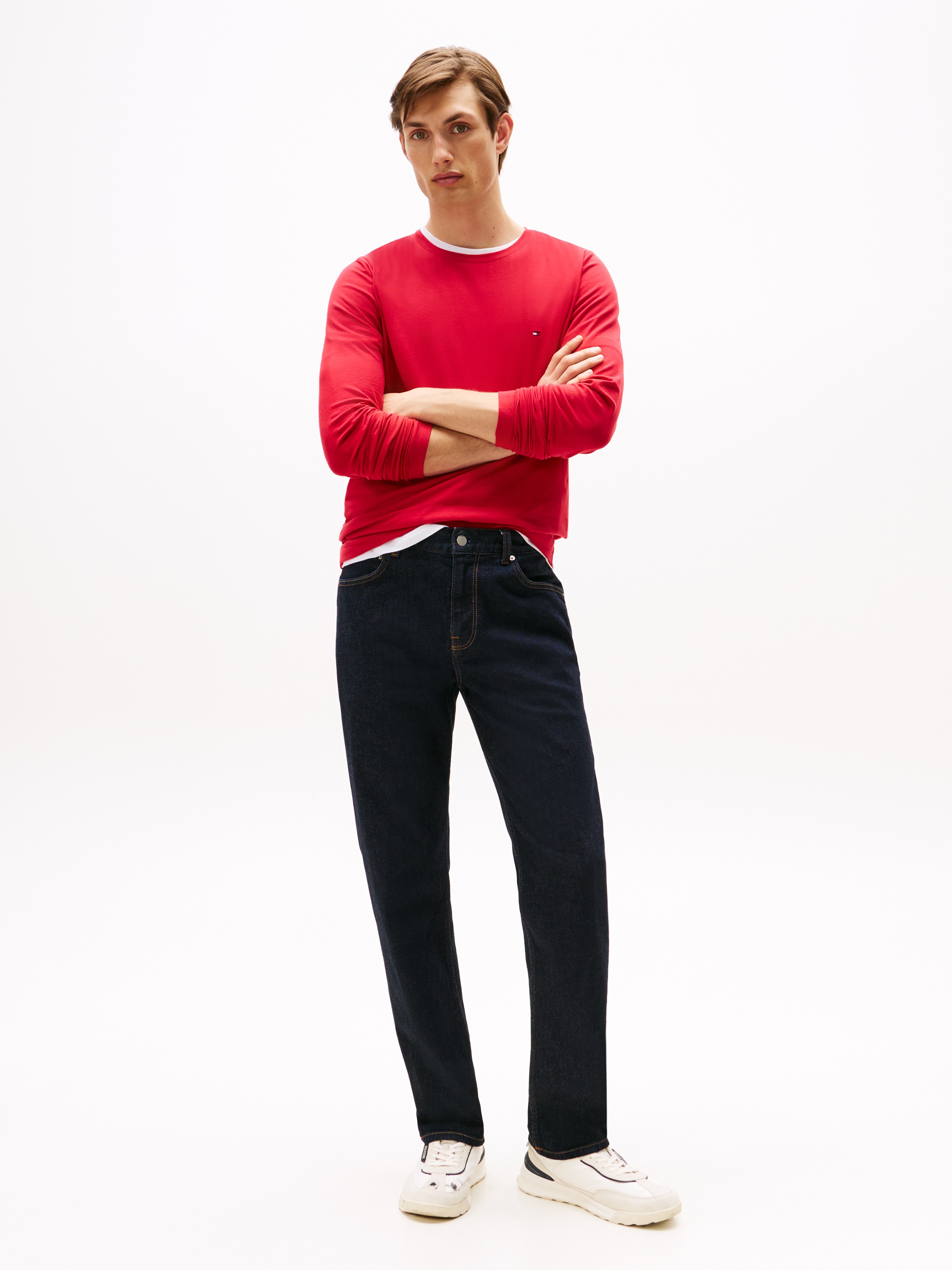 Tommy Hilfiger Langarmshirt »STRETCH SLIM FIT LONG SLEEVE«, aus Baumwollstretch