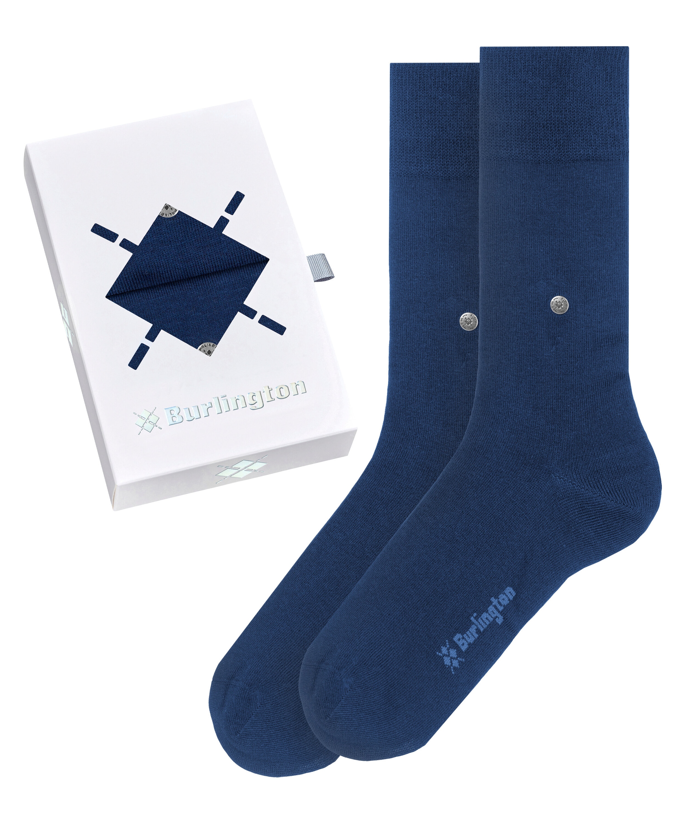 Burlington Socken »Basic Gift Box« 2 Paar,  Einheitsgrösse 36-41, unifarben, Burlington-Clip, Geschenkbox