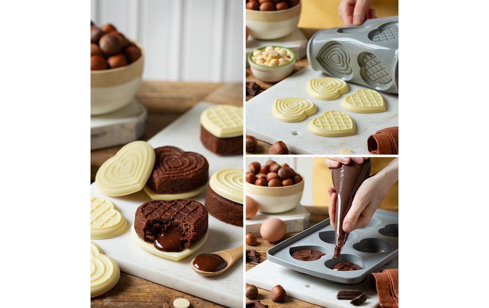   Silikonform »Decora Herzen, 6,8 x 6,3 x 2,3 cm«